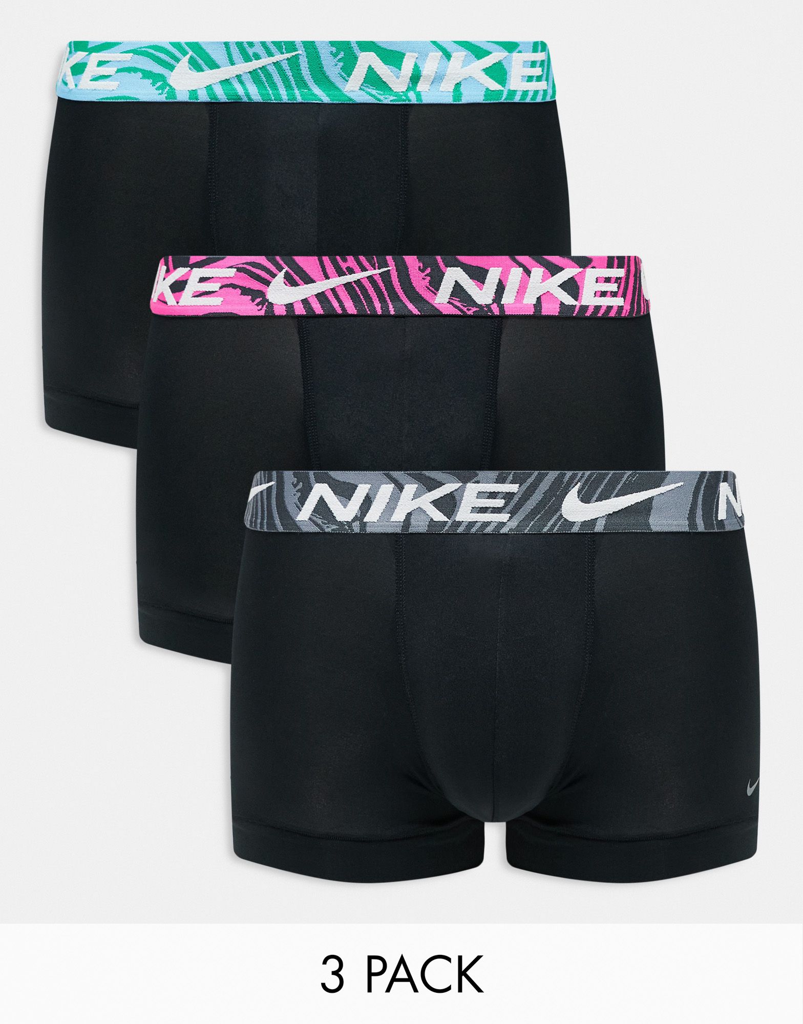 Трикотажные плавки Nike Dri-FIT Essential Micro 3 pack черного цвета