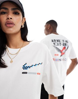 Футболка Nike Air с рисунком птицы на спине черного цвета