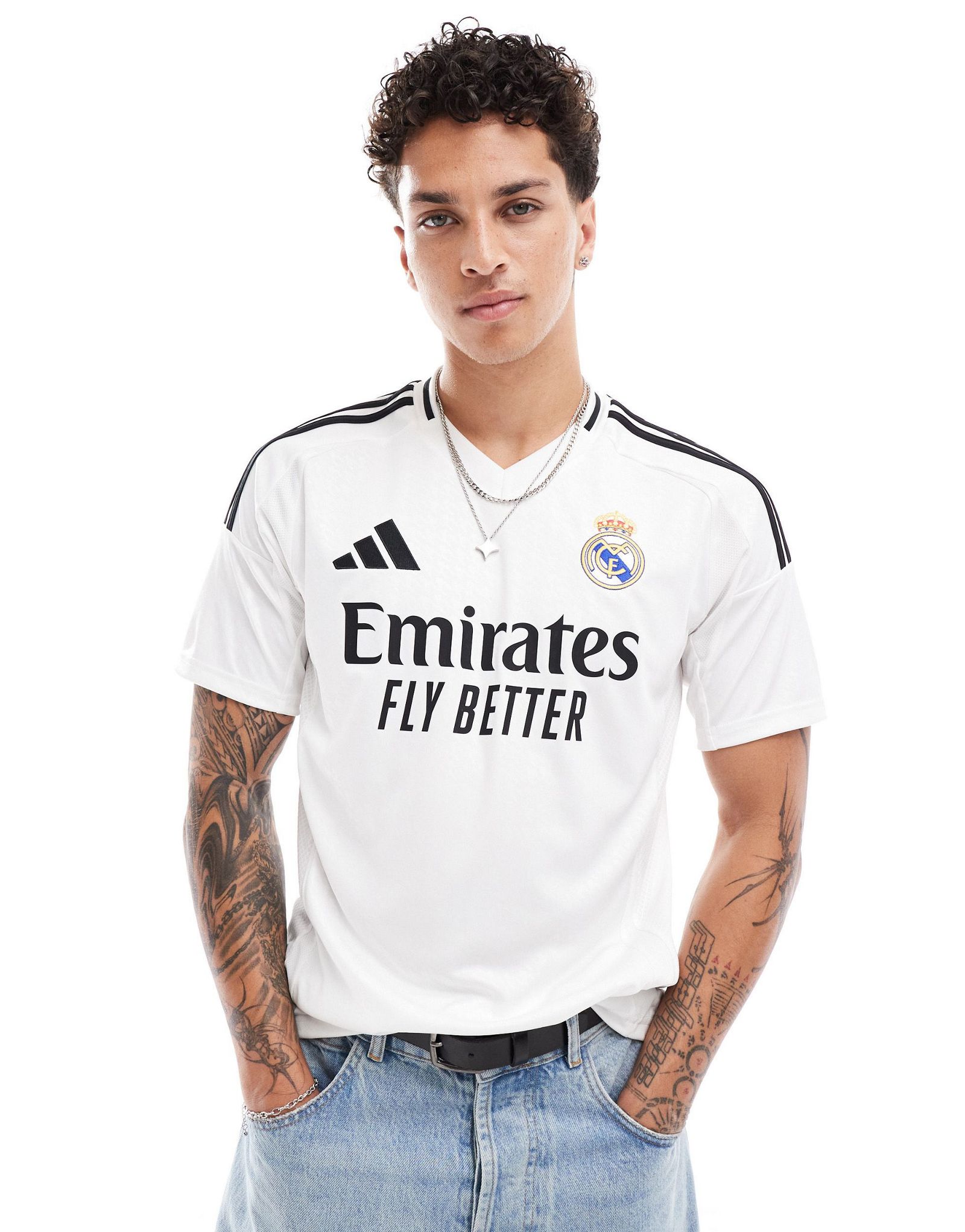 домашняя футболка adidas Football Real Madrid 2024/2025 белого цвета