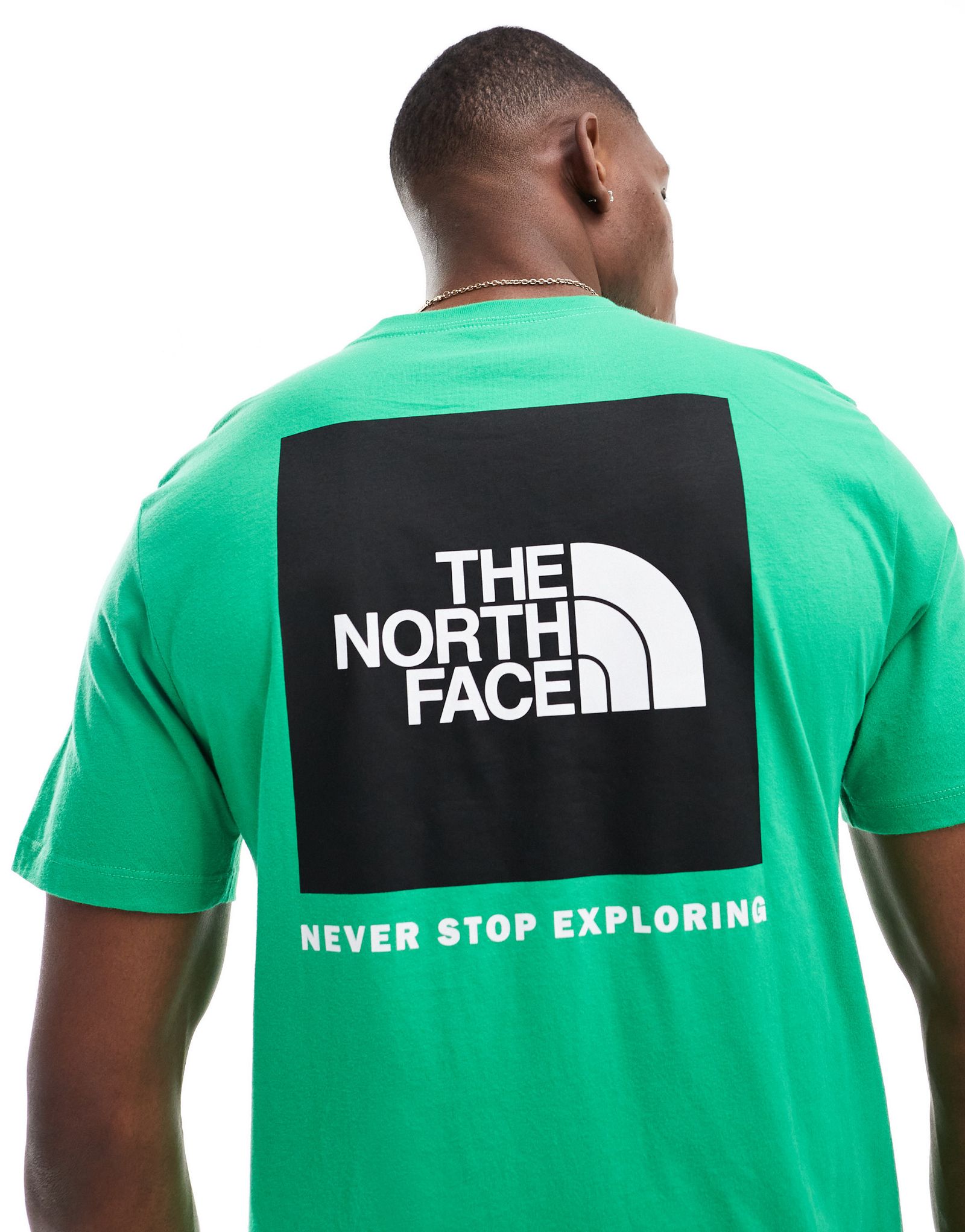 Зеленая футболка с надписью The North Face NSE Box