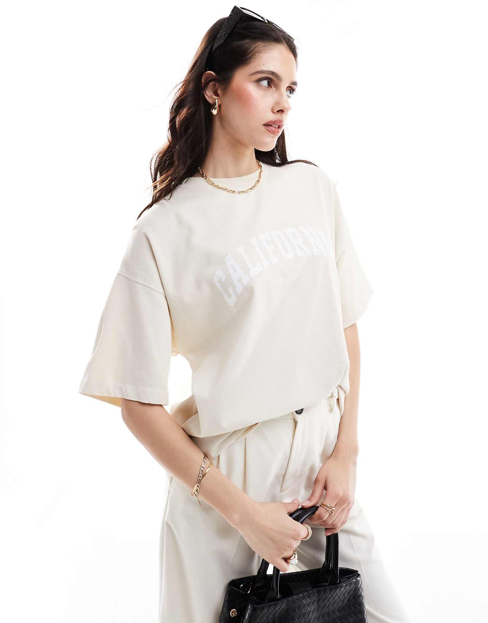 футболка оверсайз с логотипом 4th -Reckless California кремового цвета 4490₽