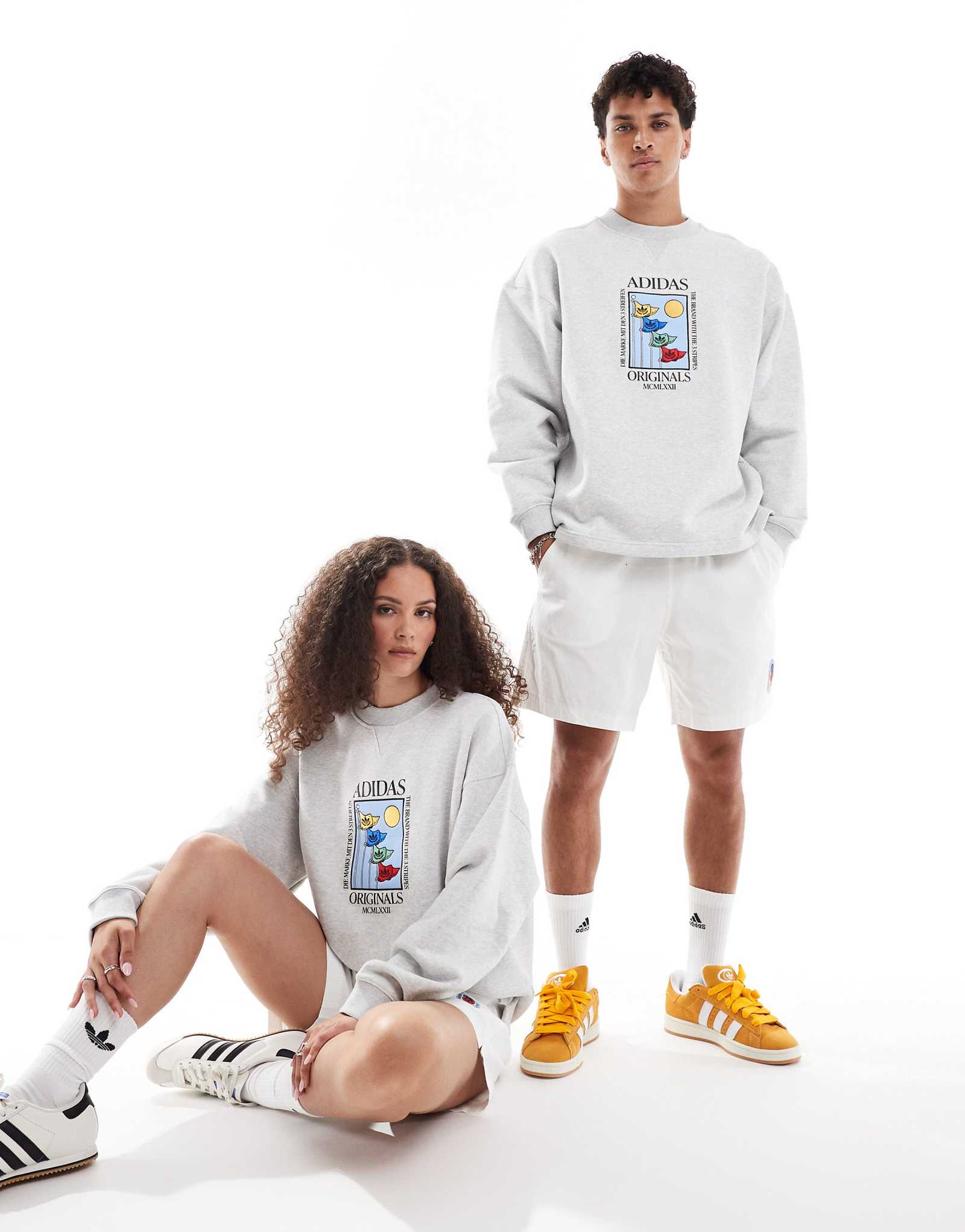 спортивный костюм adidas Originals Olympic unisex с логотипом на груди серого цвета 15790₽