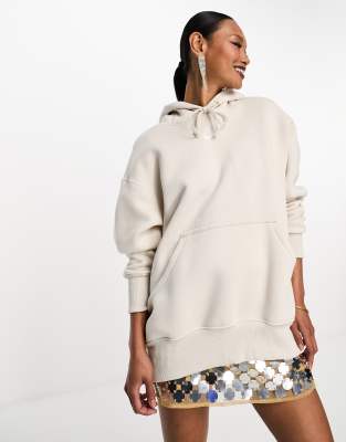 Светло-бежевая худи оверсайз Nike Phoenix Fleece