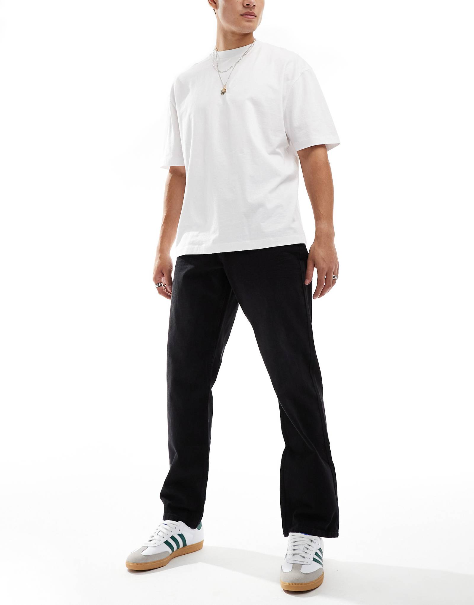 Джинсы прямые COLLUSION x014 средней посадки черного цвета 8790₽