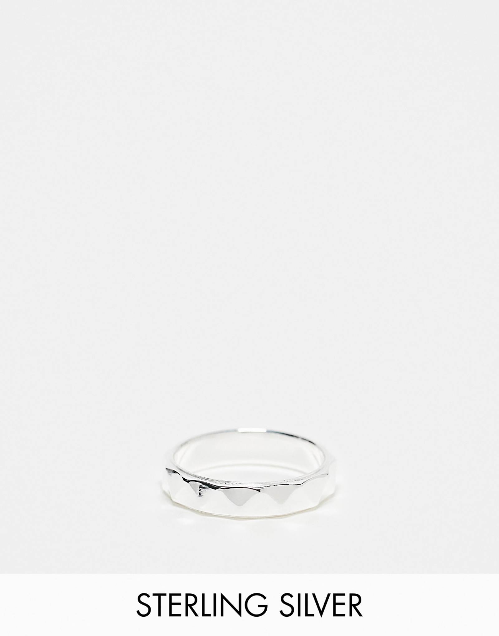 ДИЗАЙНЕРСКОЕ кольцо ASOS из стерлингового серебра с матовым рисунком 6890₽