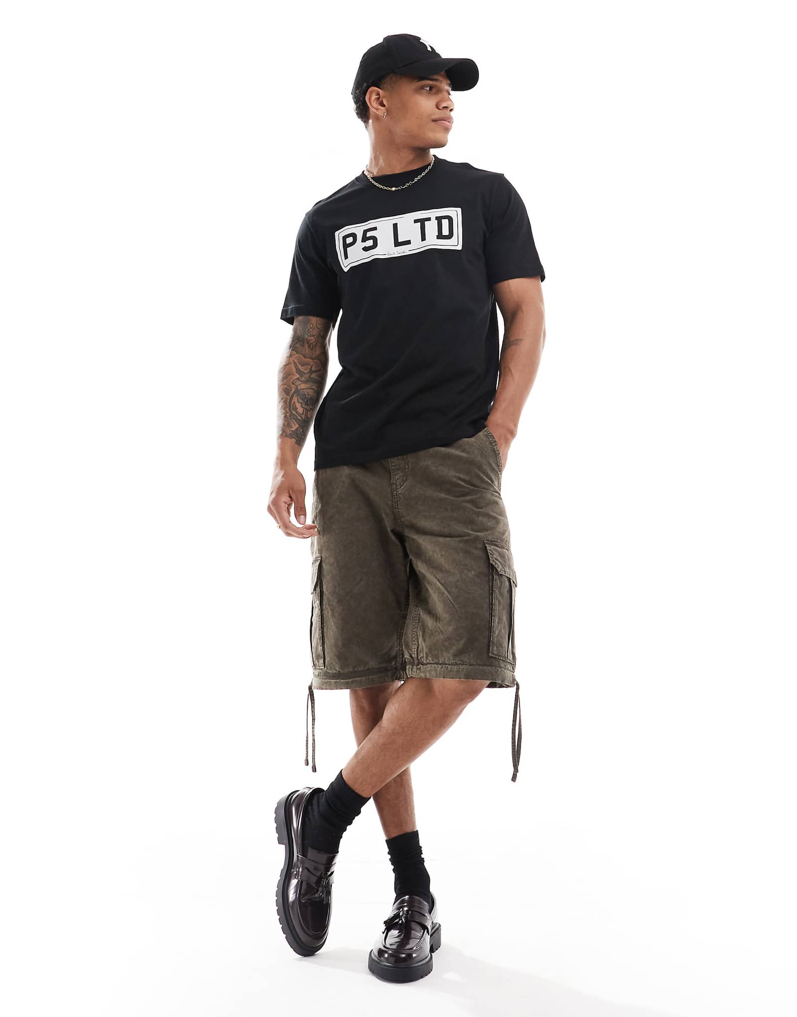 Футболка PS Paul Smith с принтом номерного знака черного цвета 6290₽