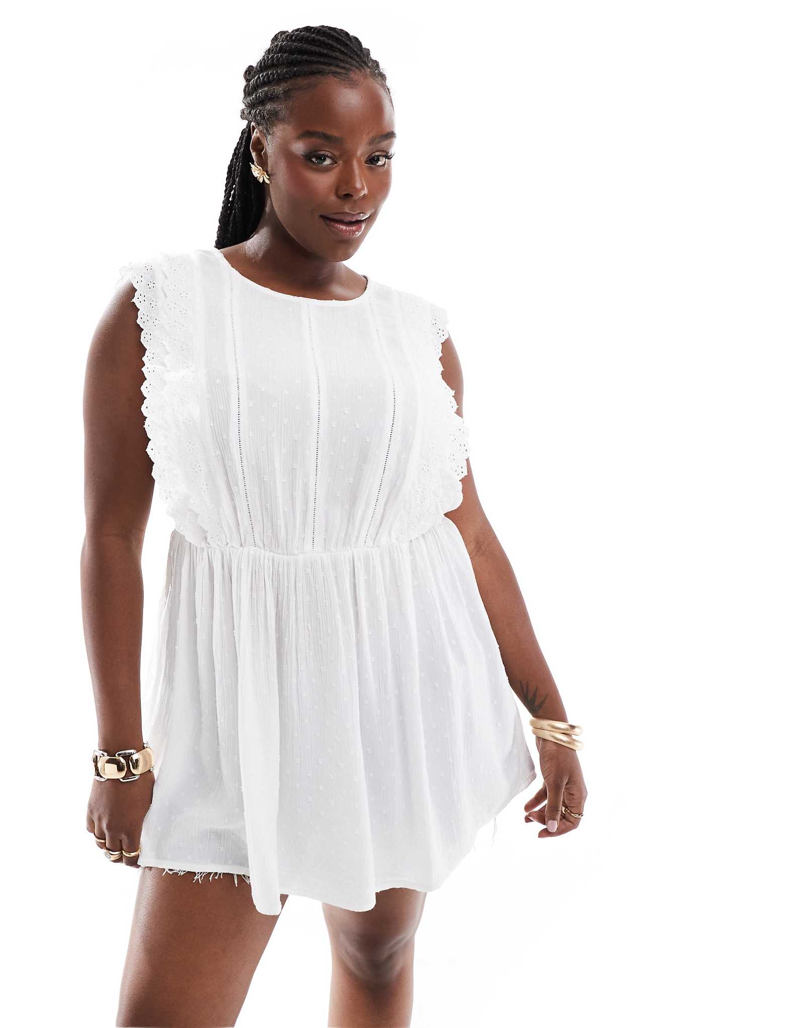 Рубашка с пеплумом Yours в белом цвете 2690₽