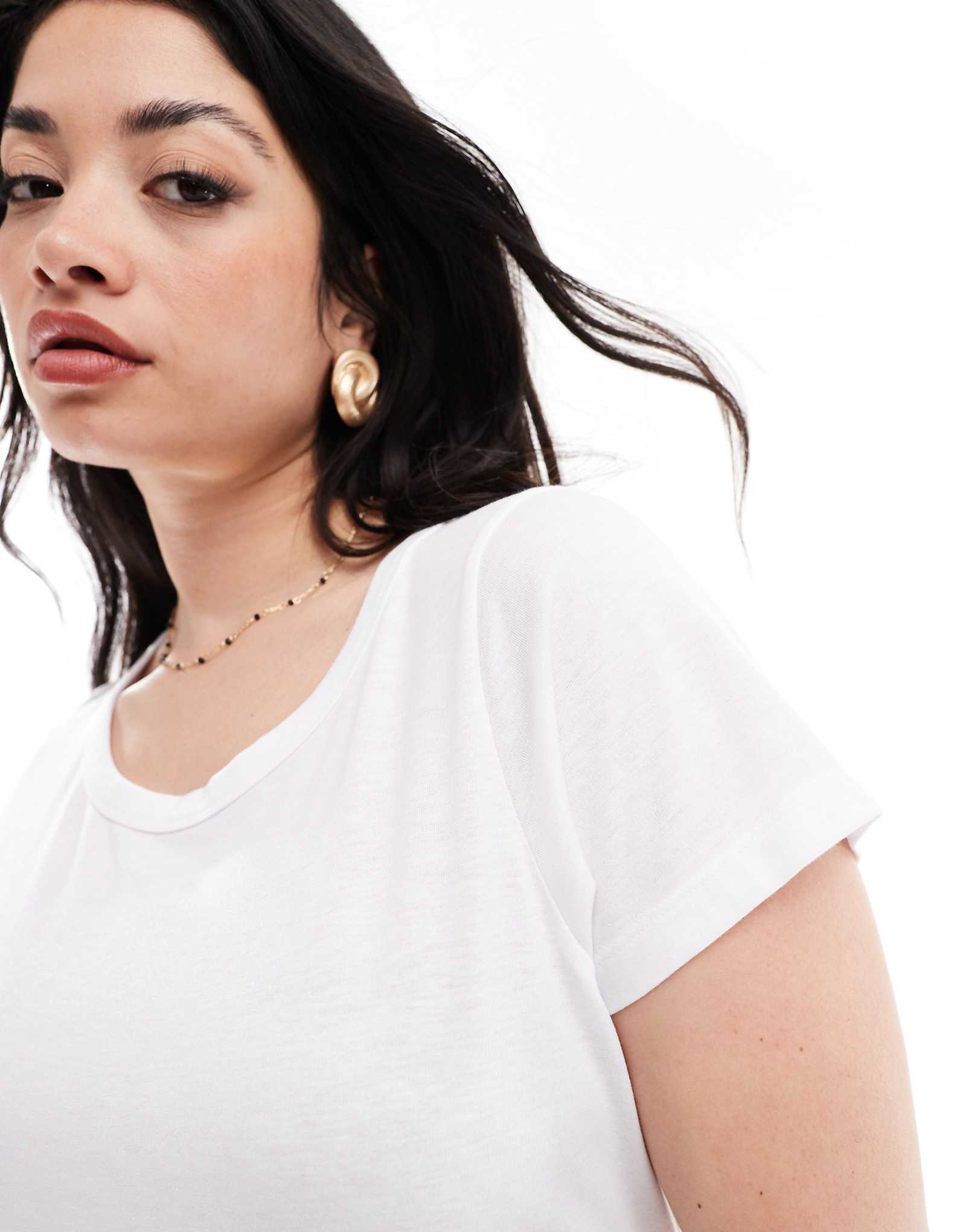 Белая футболка с круглым вырезом Yours 1790₽