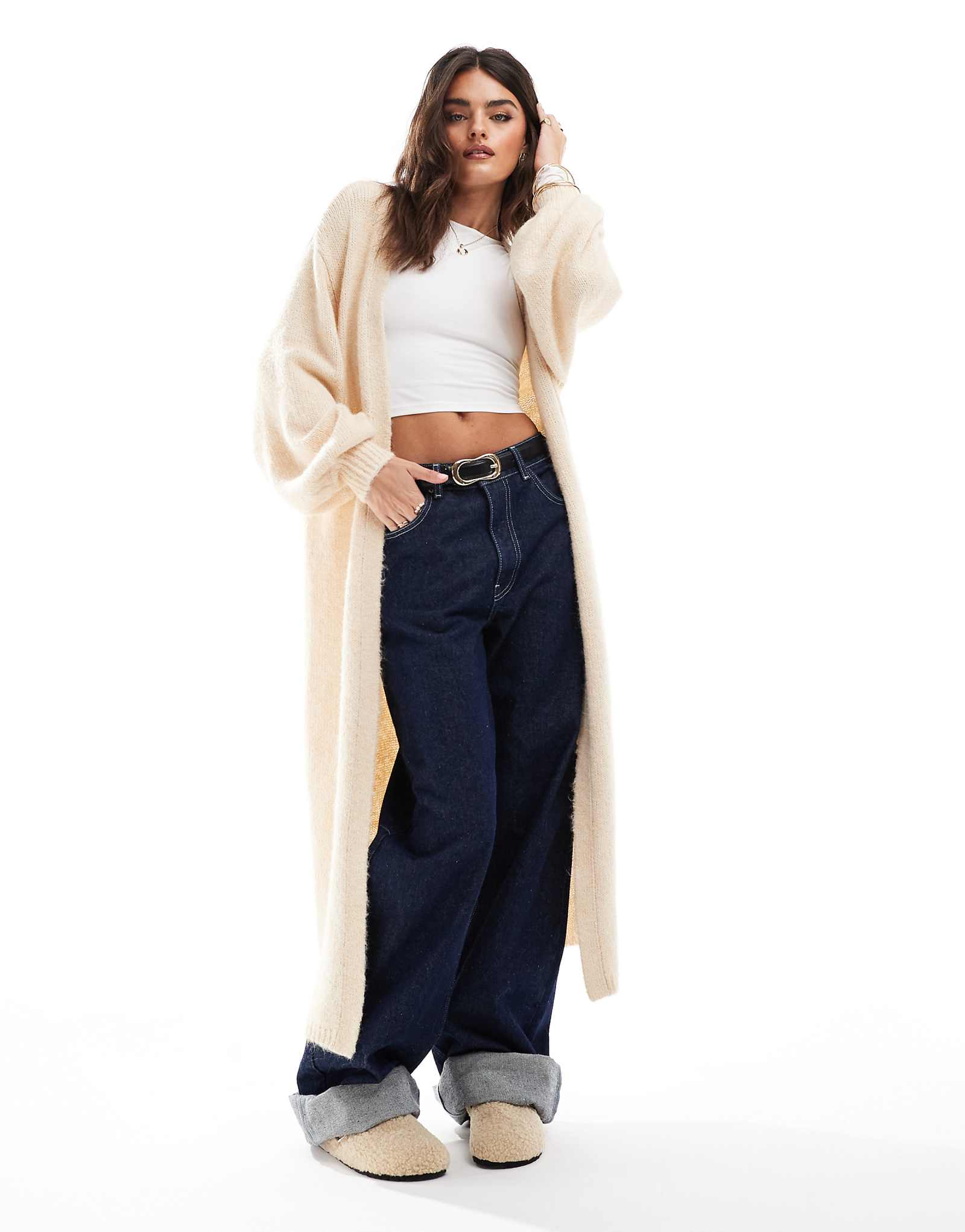 Длинный кардиган Мисс Селфридж из овсяной муки 8790₽