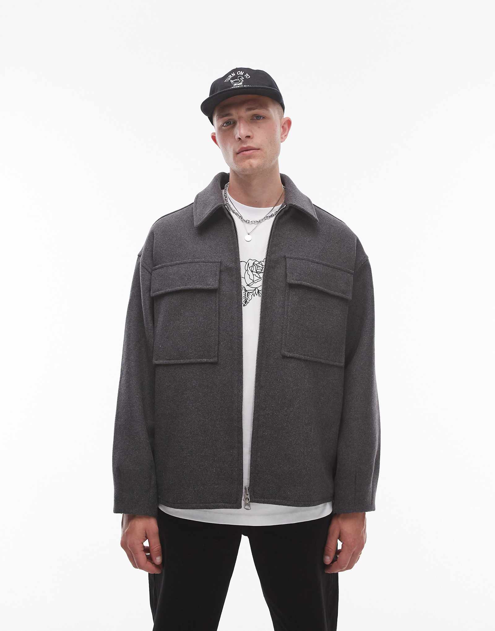 Двустворчатая оковка Topman из вересково-серого цвета 10190₽