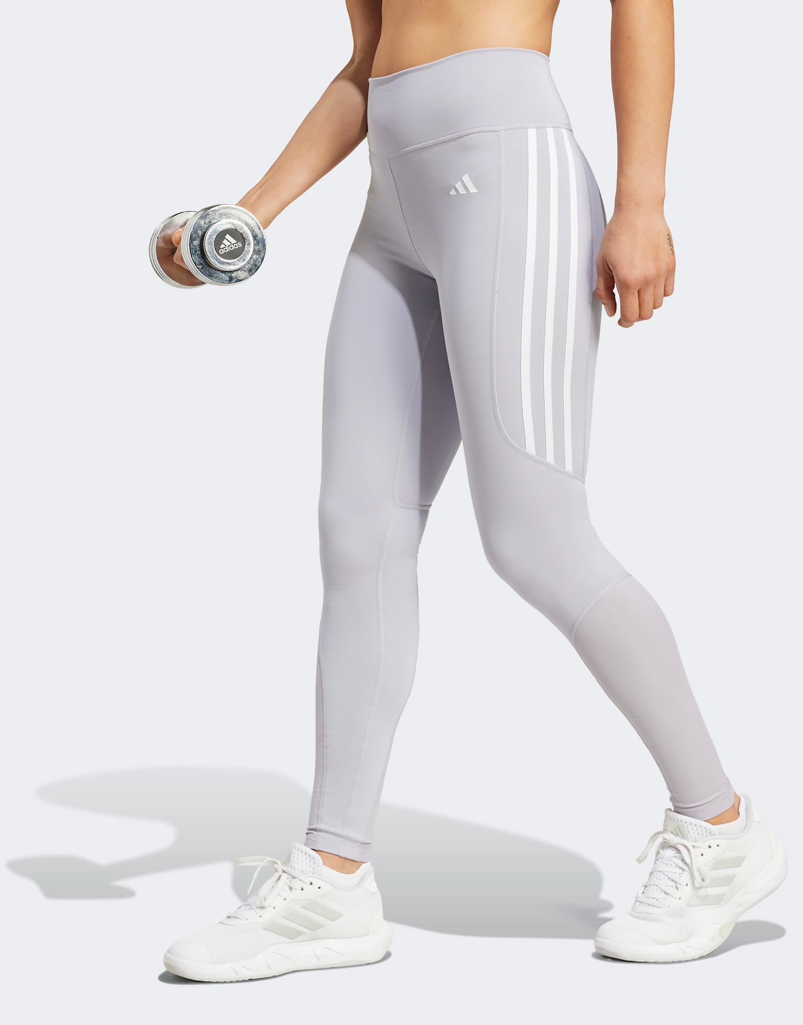 спортивные леггинсы adidas Performance Mat Mix серого цвета 7090₽