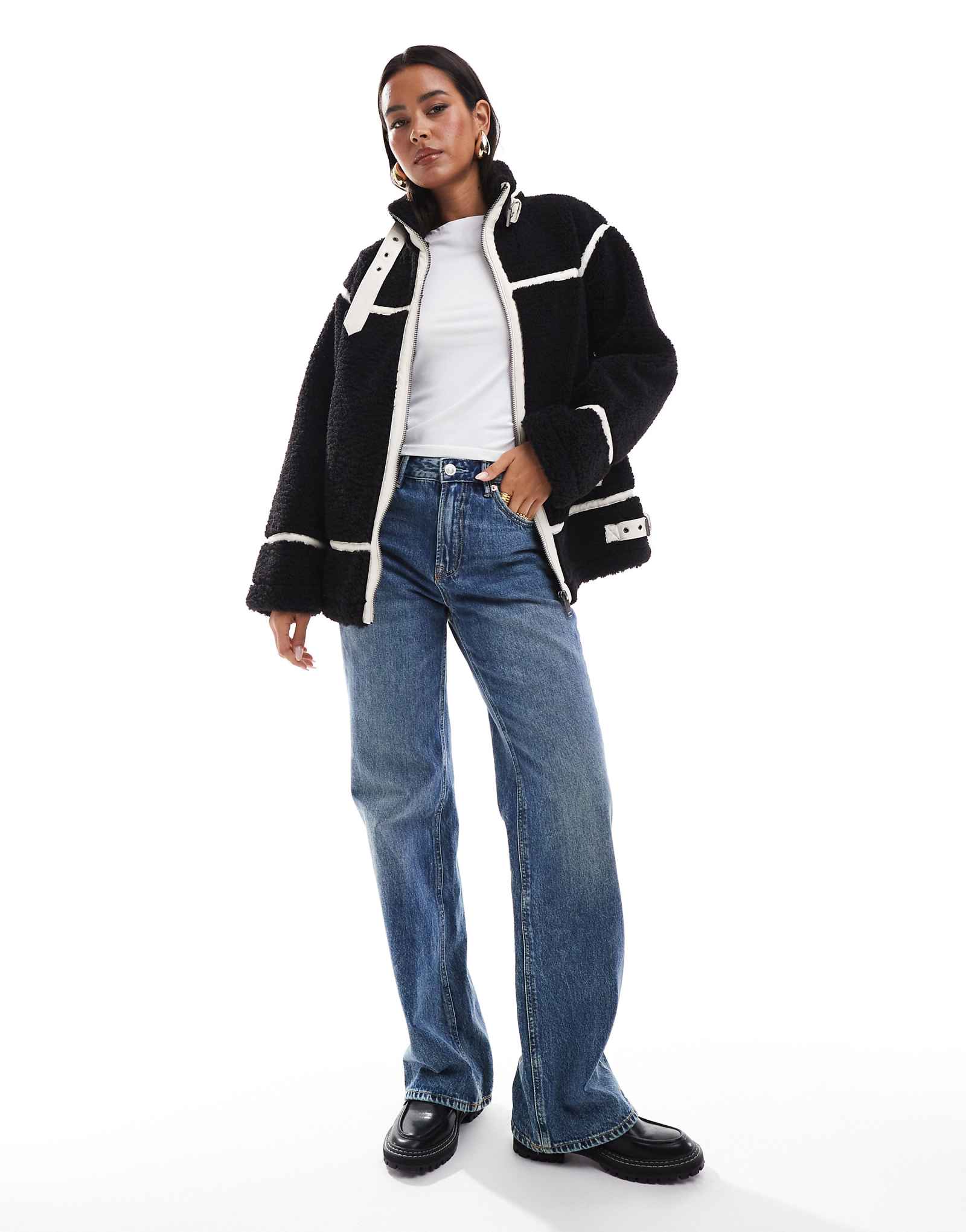 Черная куртка-авиатор мисс Селфридж Борг 5590₽