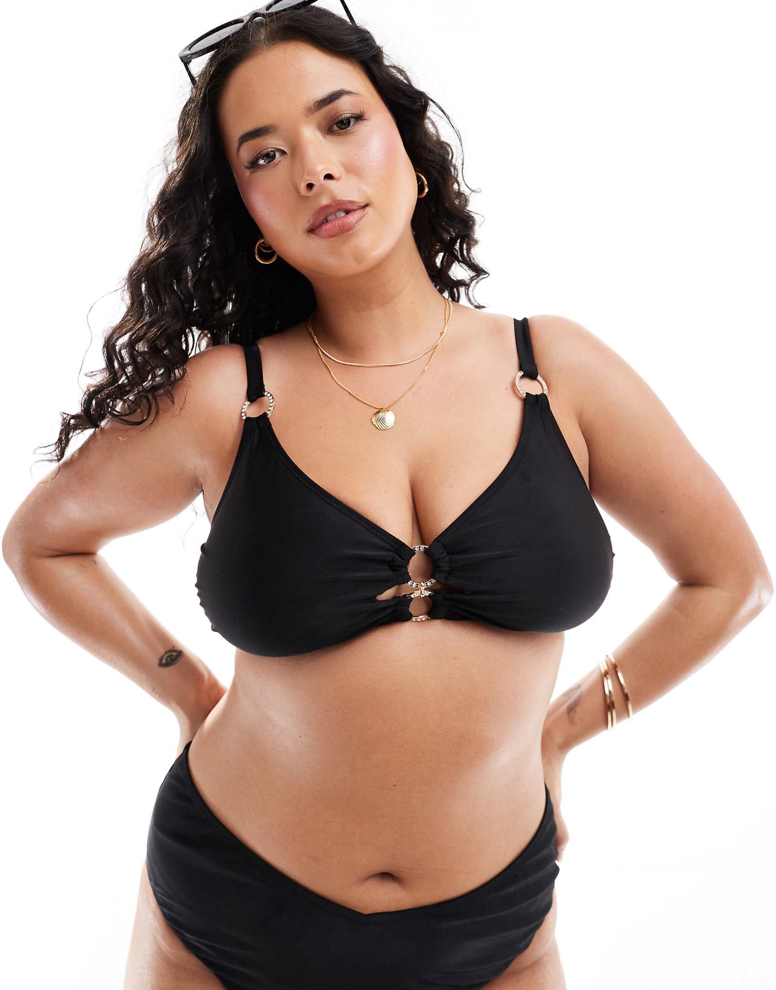 Черный топ-бикини Yours jewel - часть комплекта 3390₽