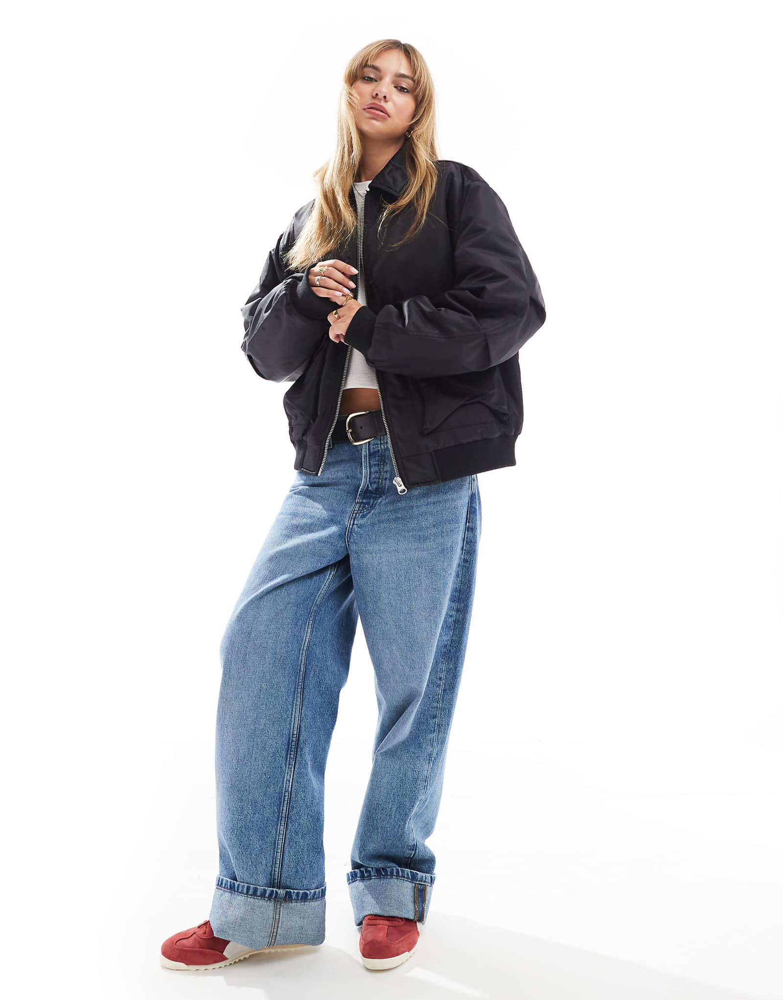 Куртка-бомбер ASOS DESIGN MA1 черного цвета 17390₽