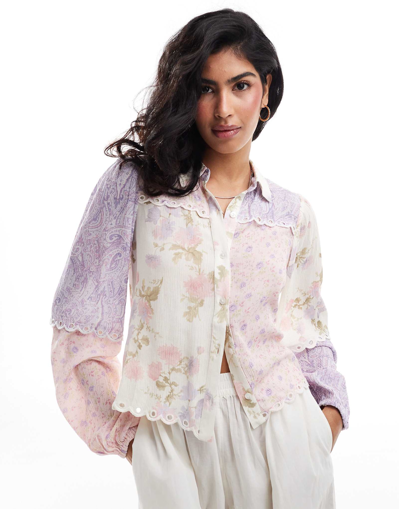 Рубашка Miss Selfridge в стиле вестерн со смешанным принтом 9690₽