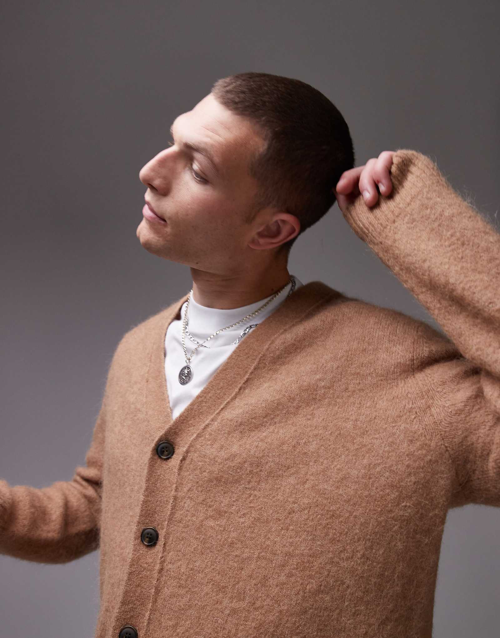 Кардиган из верблюжьей шерсти с текстурой альпаки ARKET 16890₽