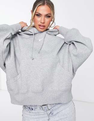 Флисовая толстовка Nike Phoenix super oversize серого цвета