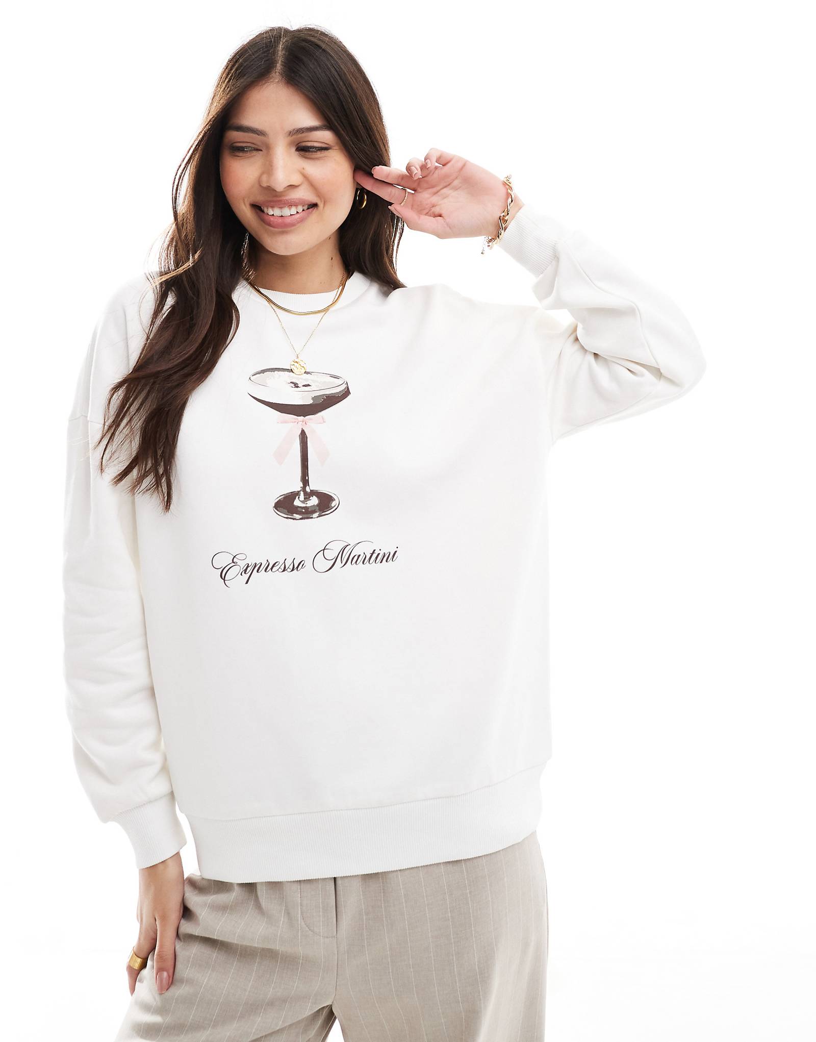 Толстовка больших размеров Miss Selfridge espresso martini 5890₽