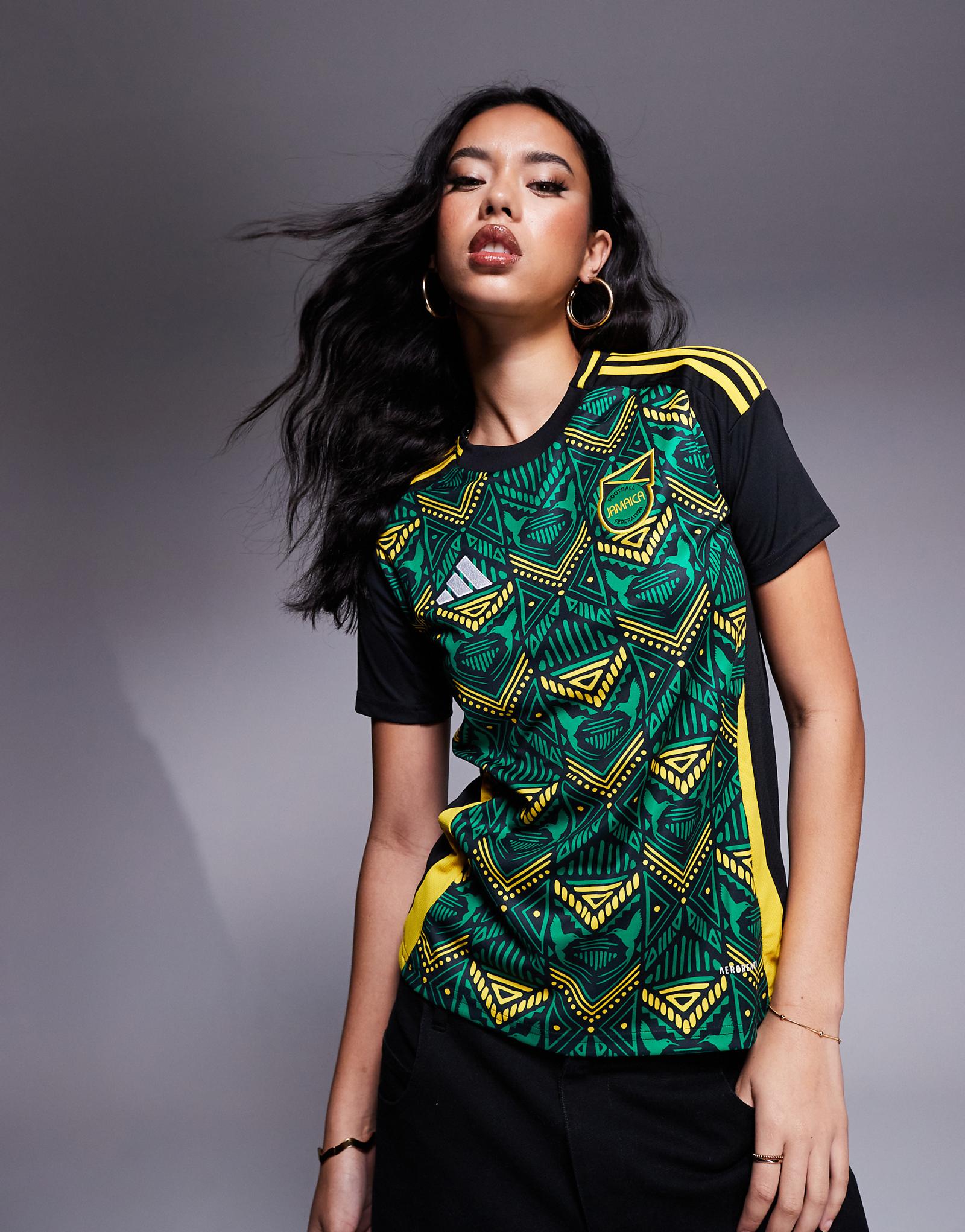 Домашняя футболка adidas Football Jamaica 20242025 унисекс черного цвета 16390₽