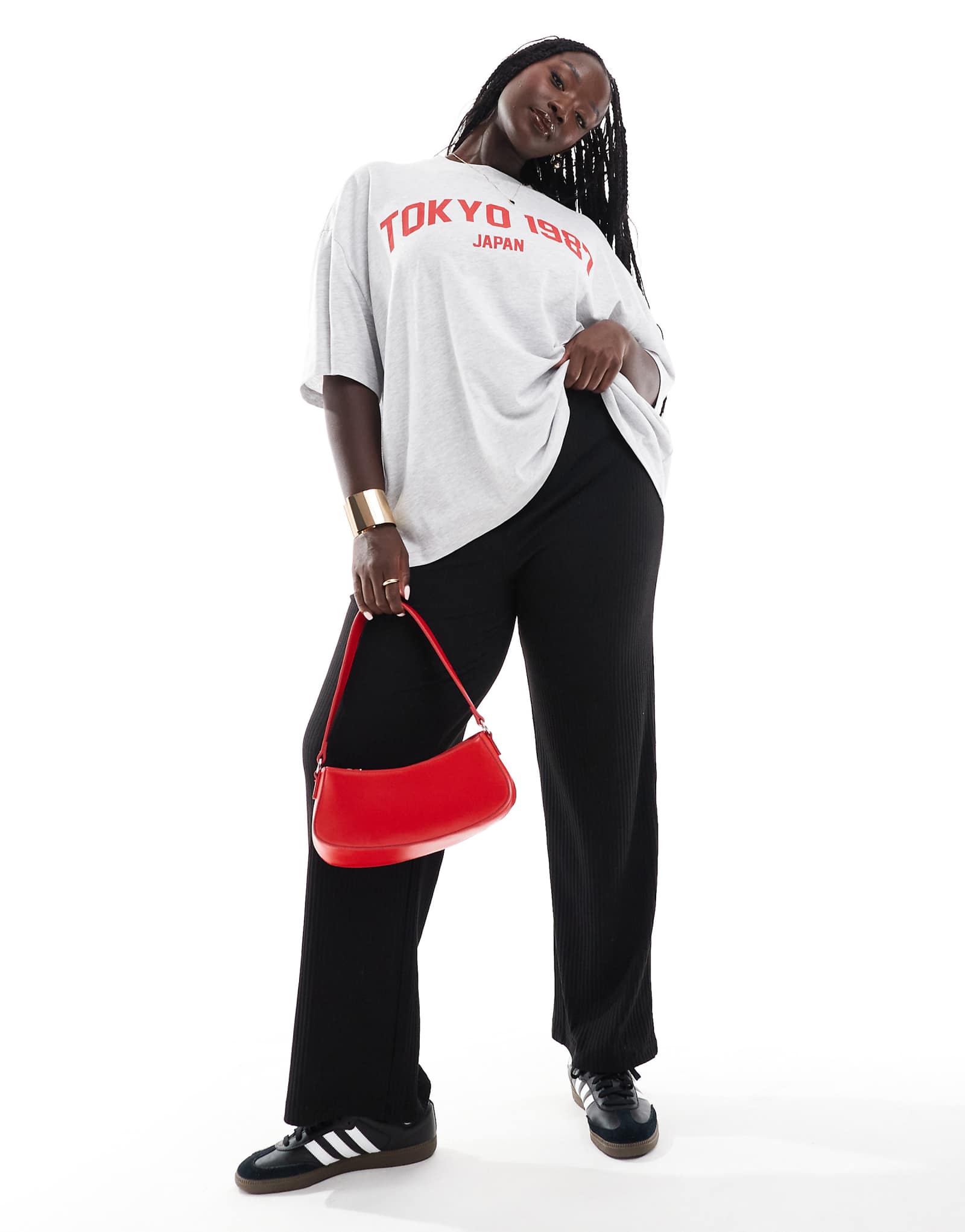 ТОЛЬКО облегающие широкие брюки в рубчик черного цвета 5290₽