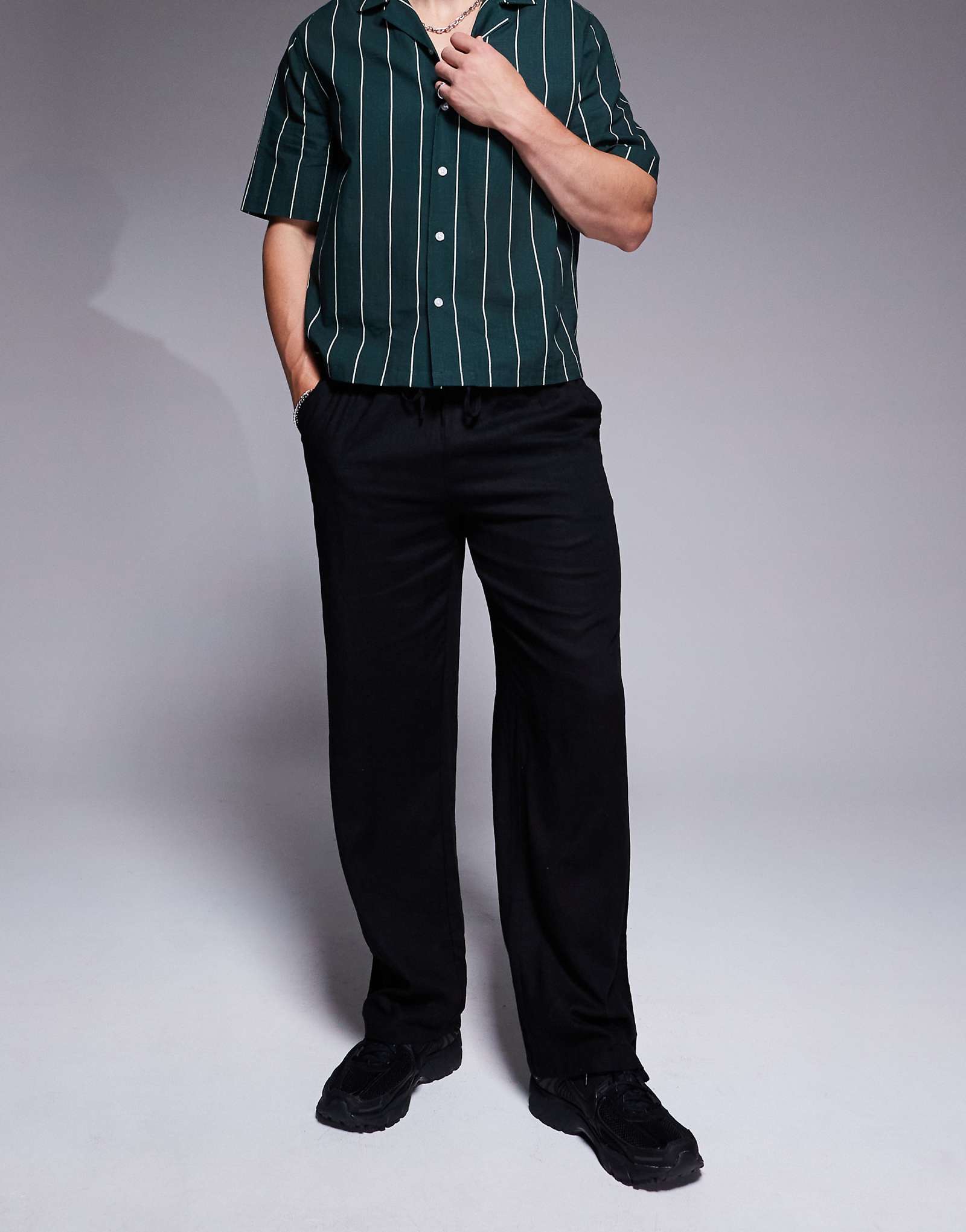 Пляжные брюки South Beach linen look черного цвета - часть комплекта 5590₽