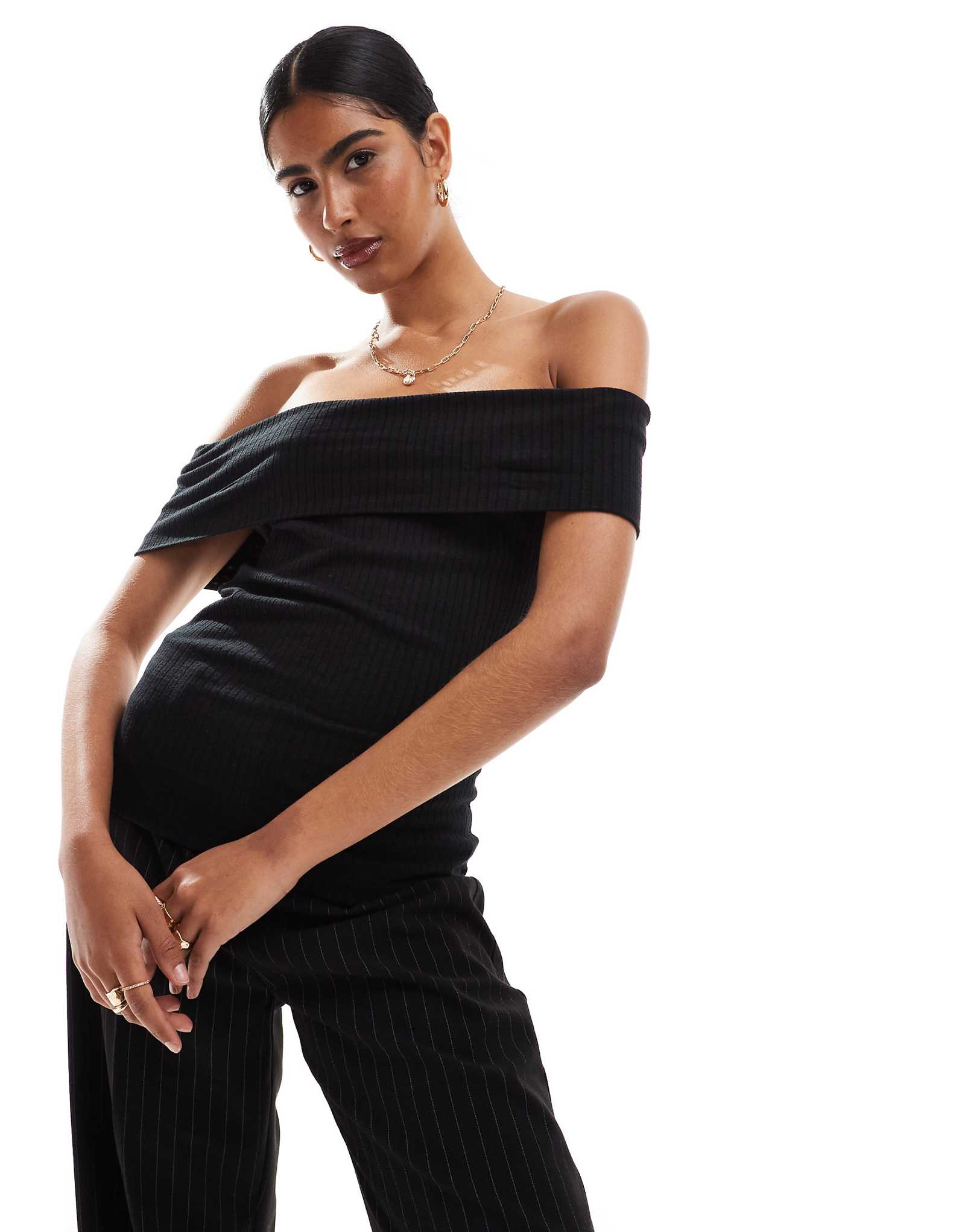 Черный топ от JDY bardot 2190₽