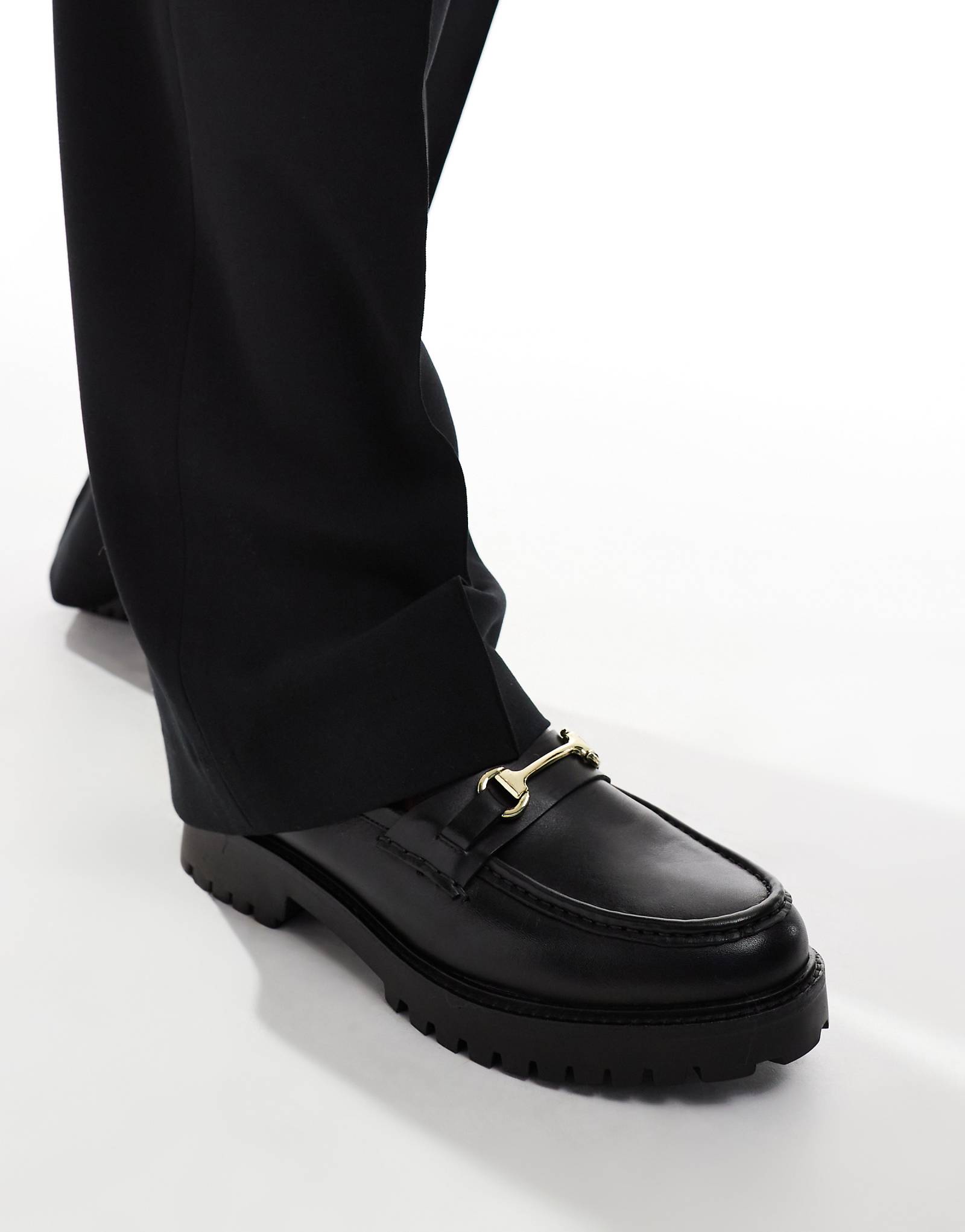 Мокасины Walk London Sean trim из черной кожи 25790₽
