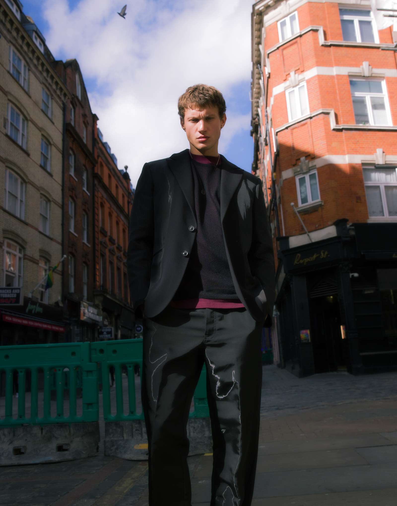 Свободный пиджак классический Topman черного цвета 23390₽