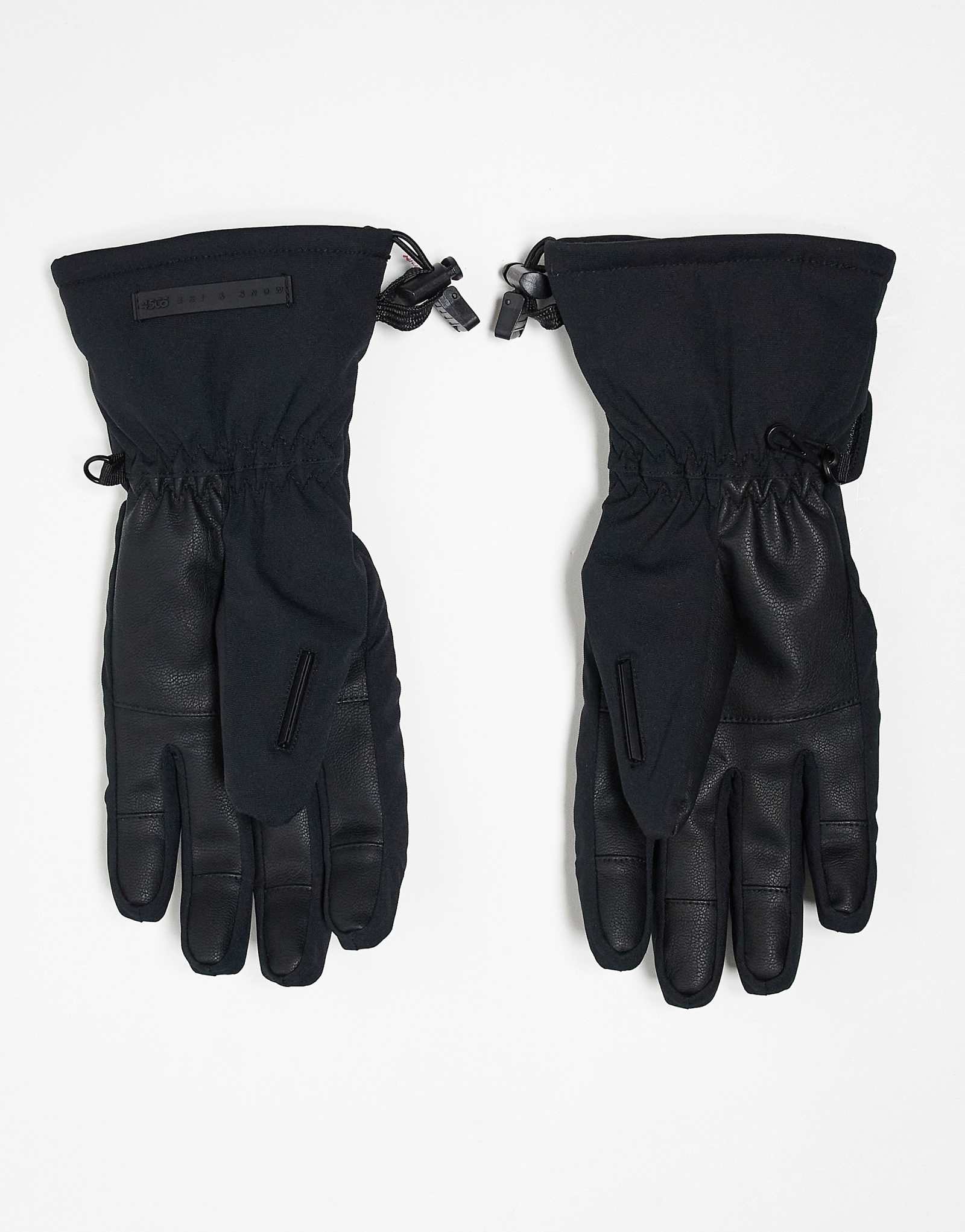 Лыжные утепленные водоотталкивающие перчатки ASOS 4505 черного цвета