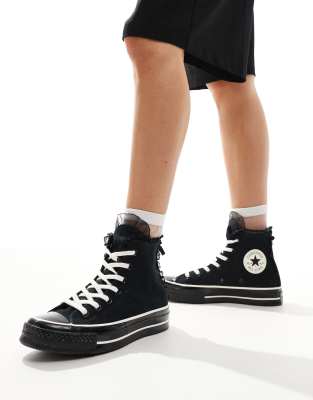 Кеды Converse Chuck 70 Ruffles & Bows черного цвета
