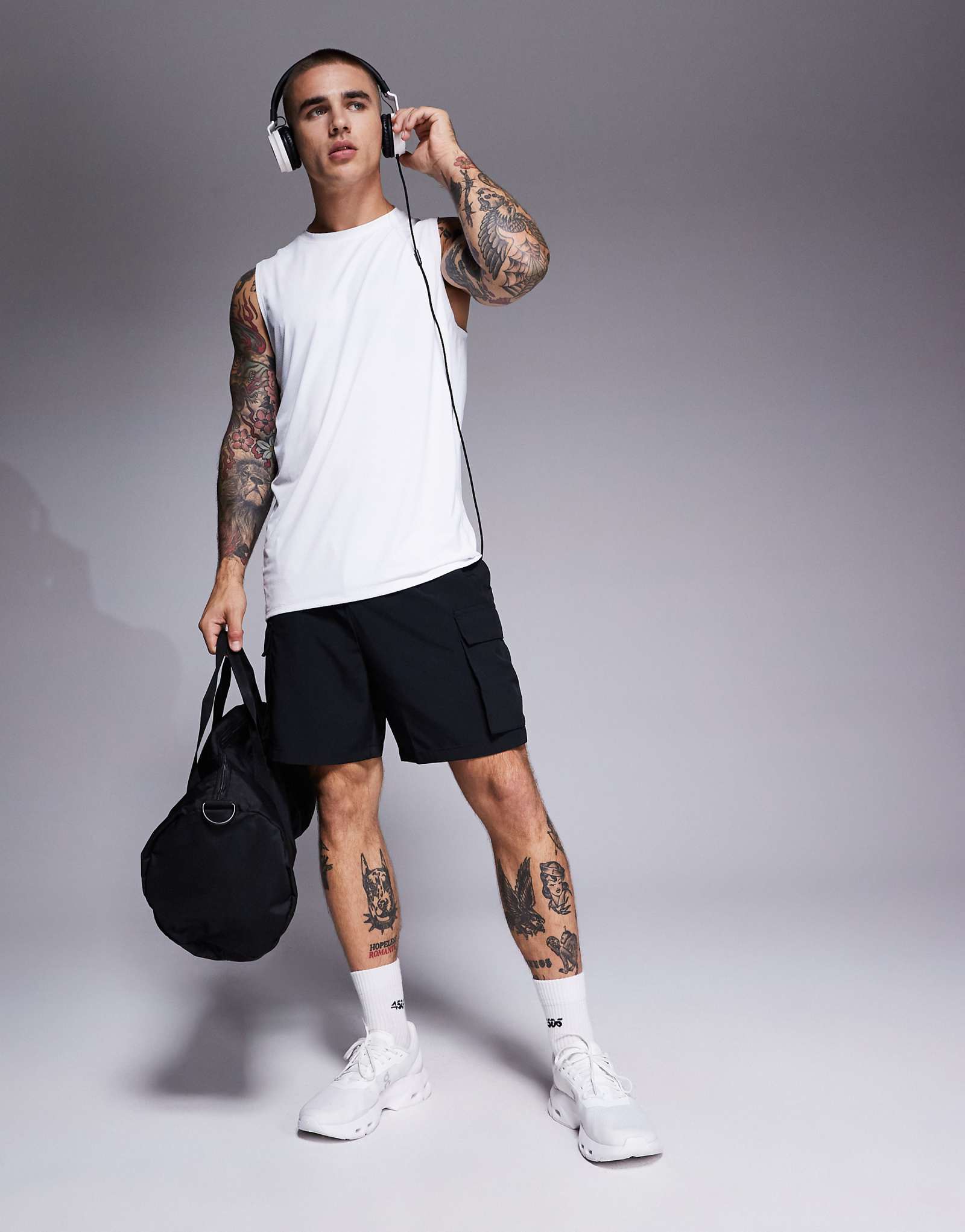 Тренировочная майка ASOS 4505 Icon без рукавов с функцией быстрой сушки белого цвета