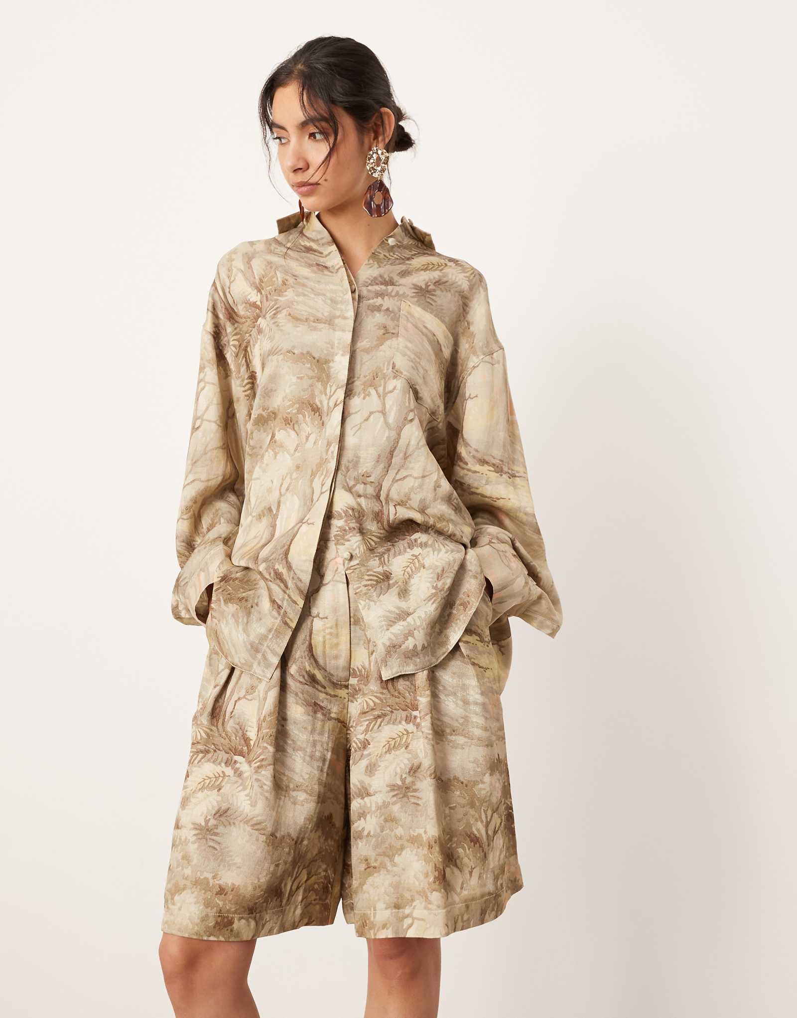 Городские шорты ASOS EDITION с пейзажным принтом на заказ - часть комплекта 13690₽