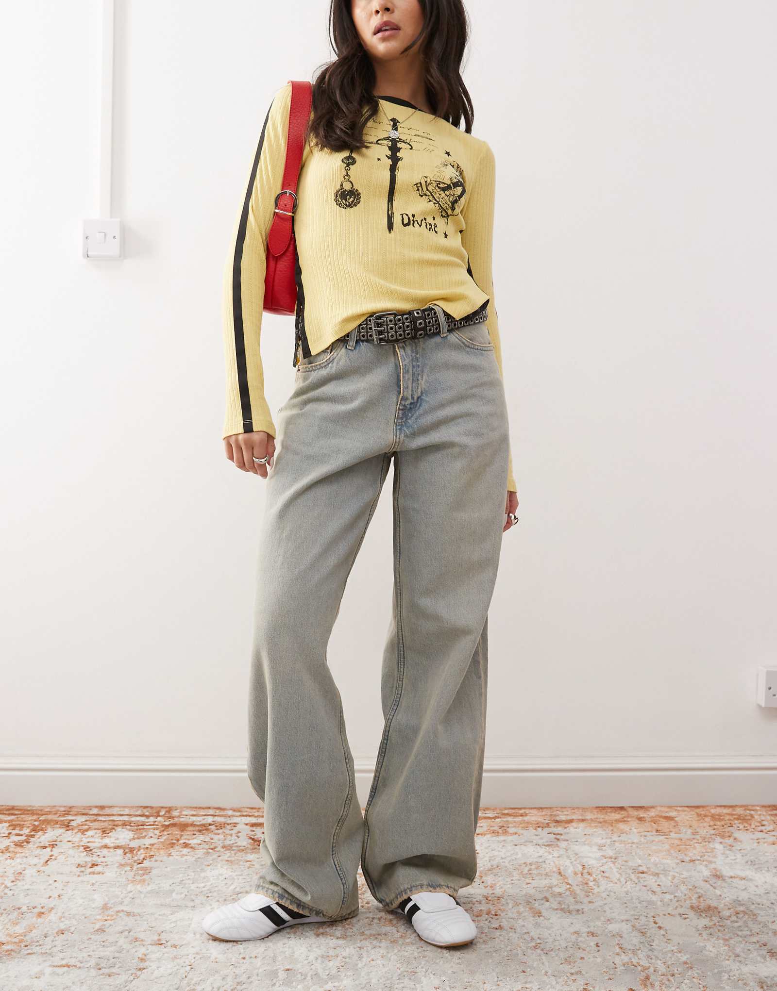 Джинсы Dr Denim Hill свободного кроя с заниженной талией и широкими прямыми штанинами светло-синего цвета canyon в винтажном стиле 7490₽