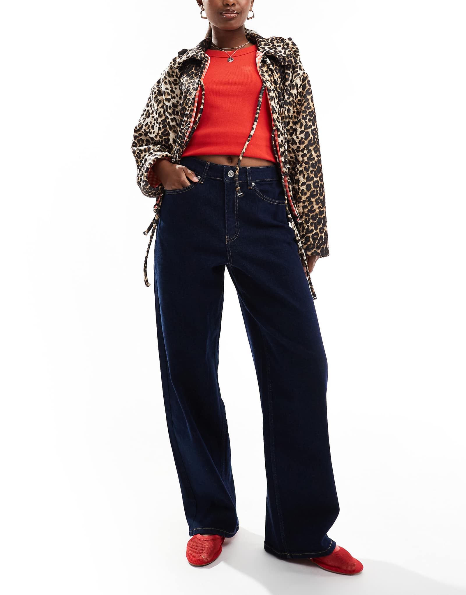 Мешковатые джинсы Miss Selfridge denim цвета индиго 11390₽