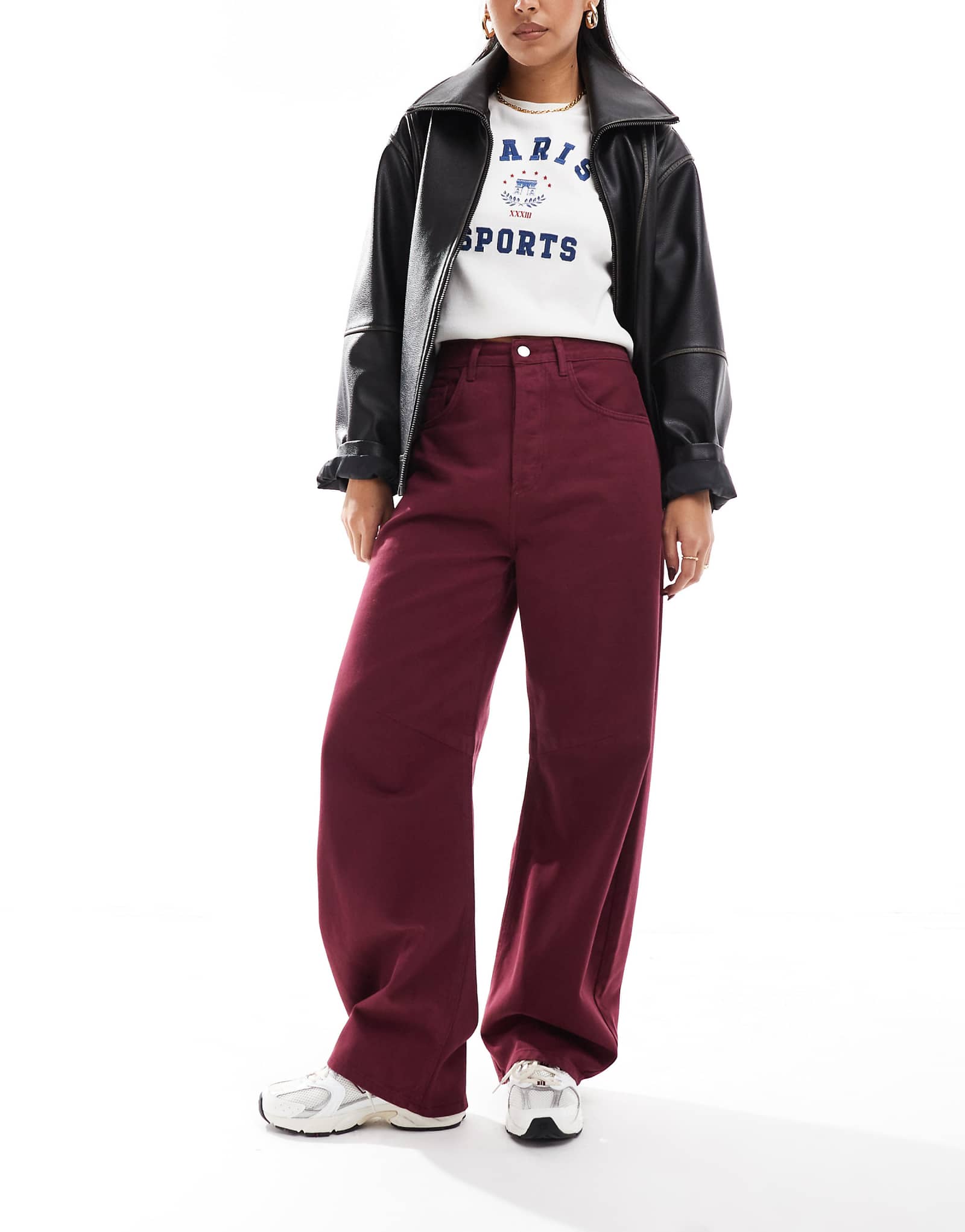 ДИЗАЙНЕРСКАЯ джинсовая куртка ASOS в бордовом цвете 4690₽