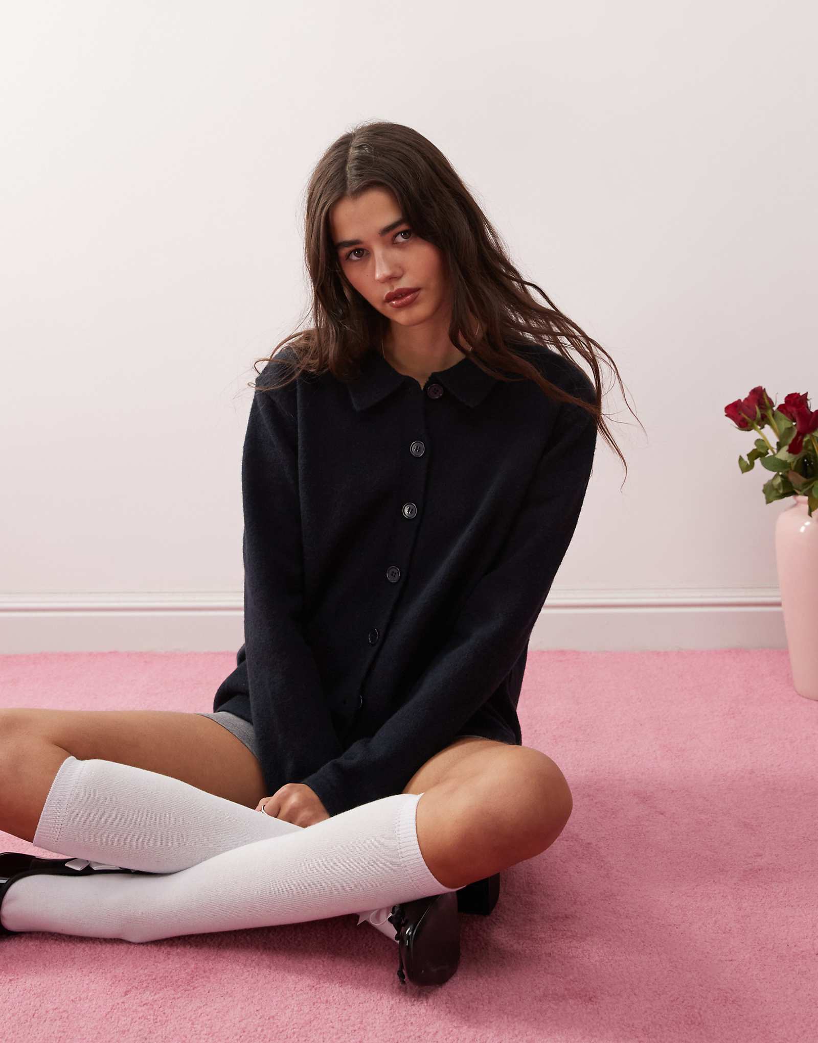 Темно-синий кардиган Motel madera на пуговицах 16390₽