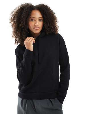 Толстовка с капюшоном Pull&Bear оверсайз черного цвета
