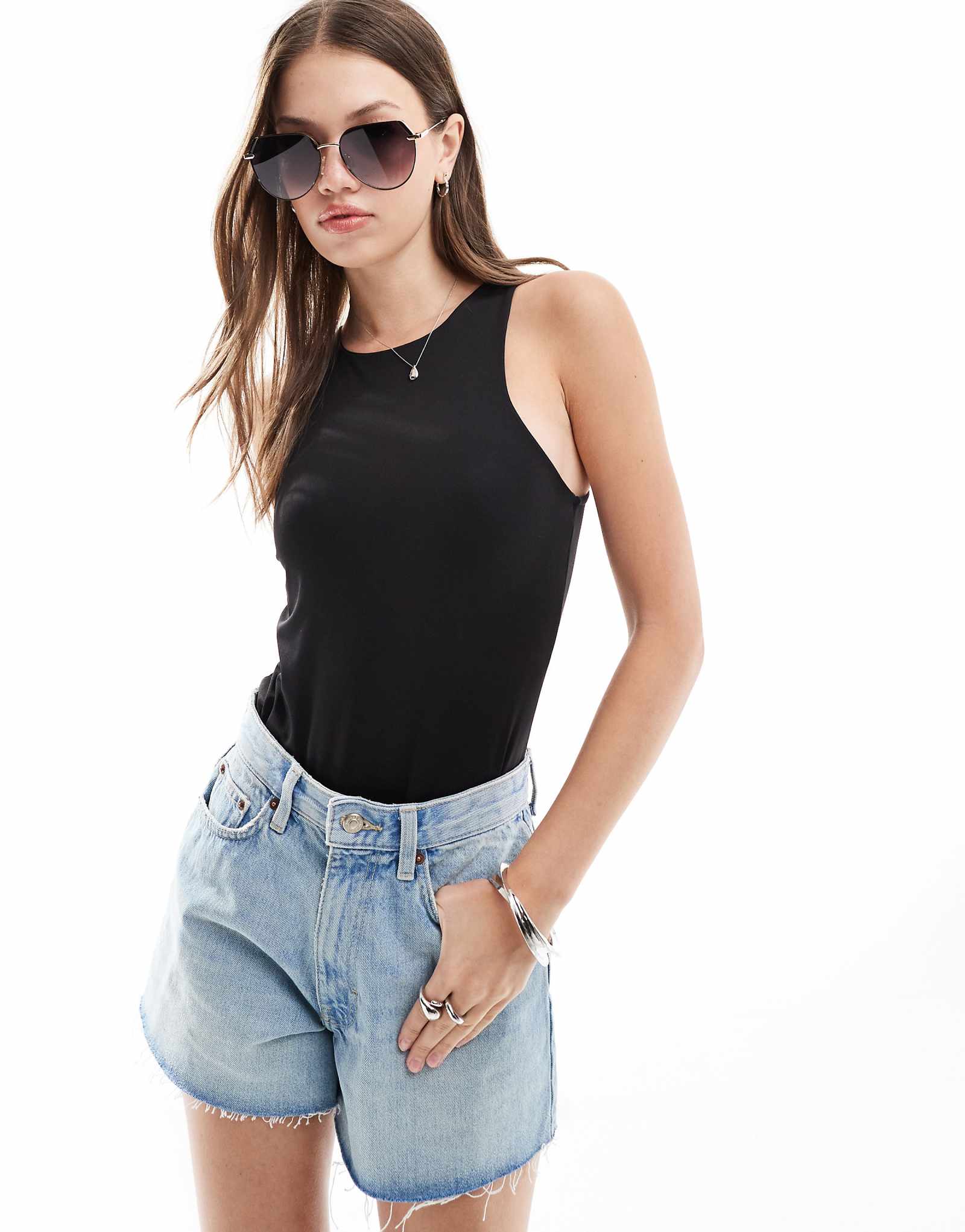Боди Vero Moda racer back черного цвета 2990₽
