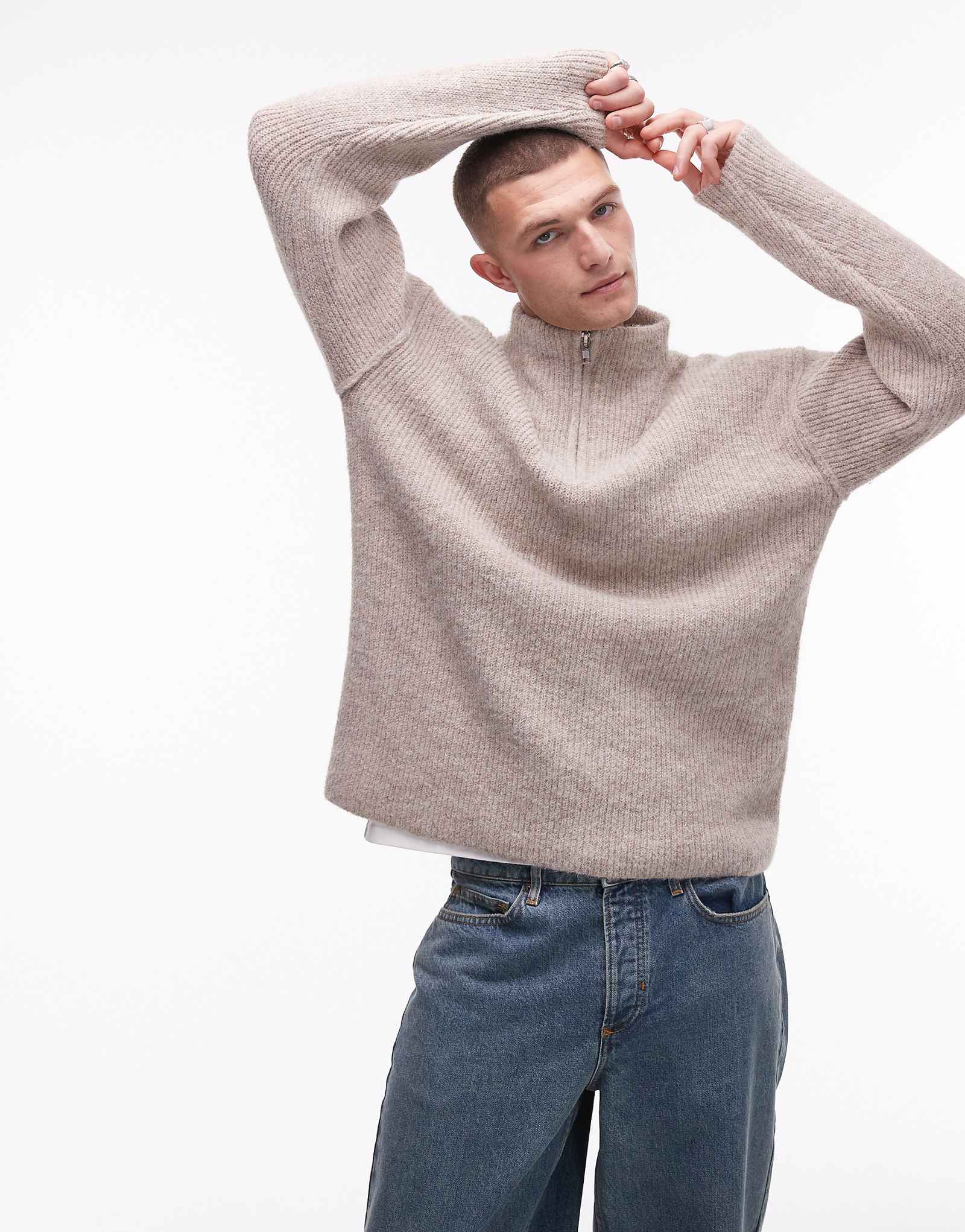 Свитер Topman oversize на молнии 14 из овса 9590₽