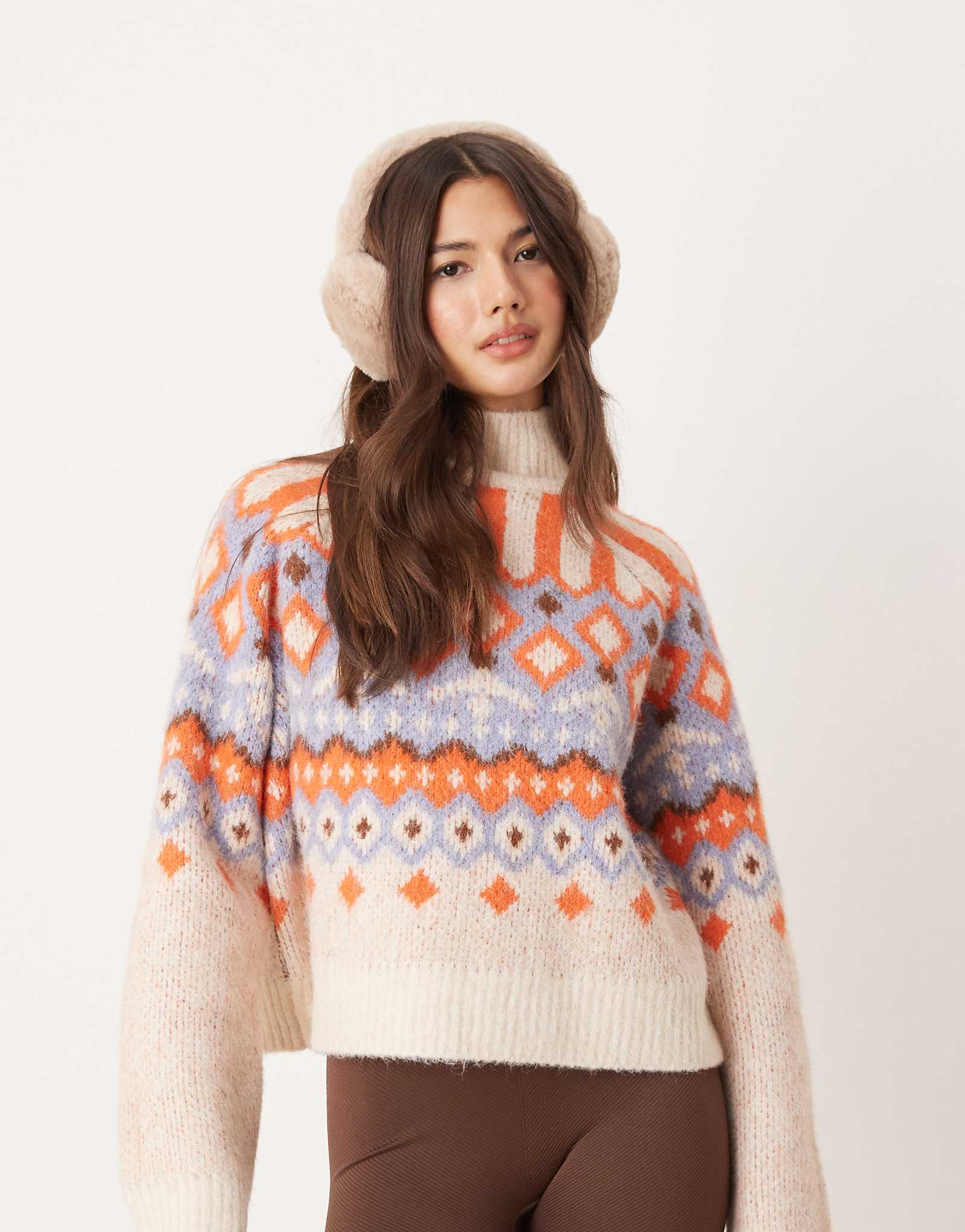 Облегающий свитер Fairisle с высоким воротом от ASOS DESIGN 8890₽
