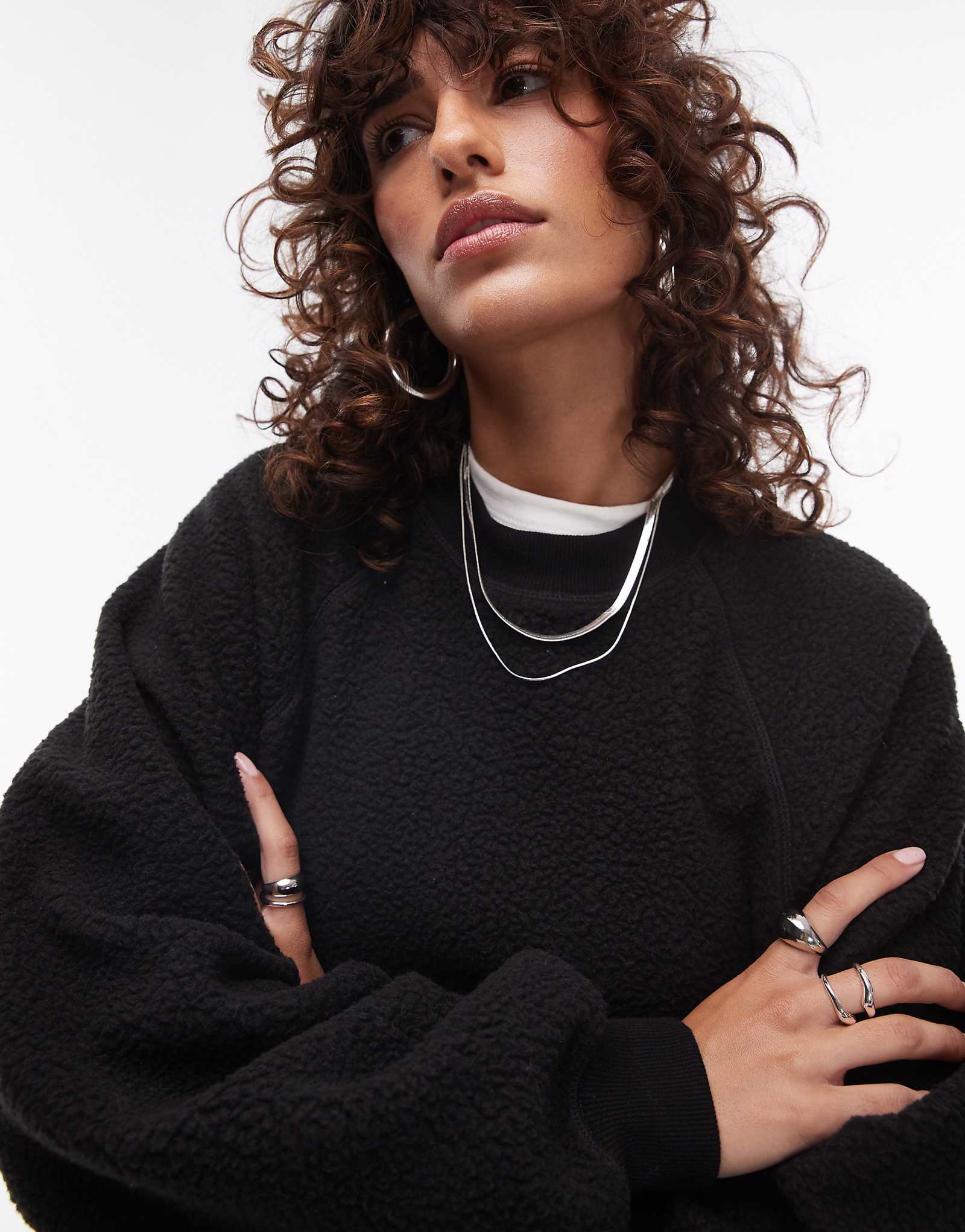 Толстовка Topshop borg черного цвета - часть комплекта 5590₽