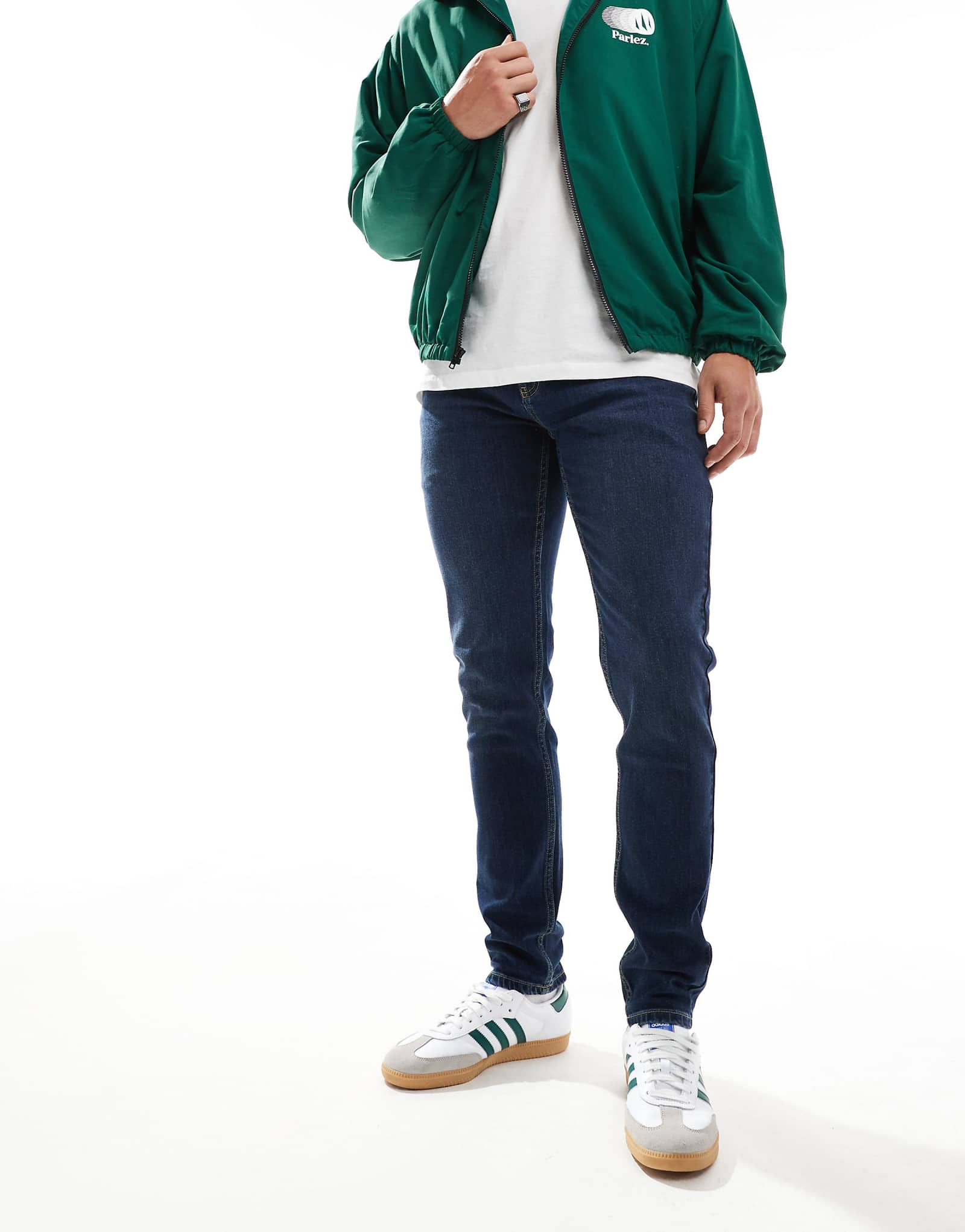 Зауженные джинсы Farah Drake синего цвета