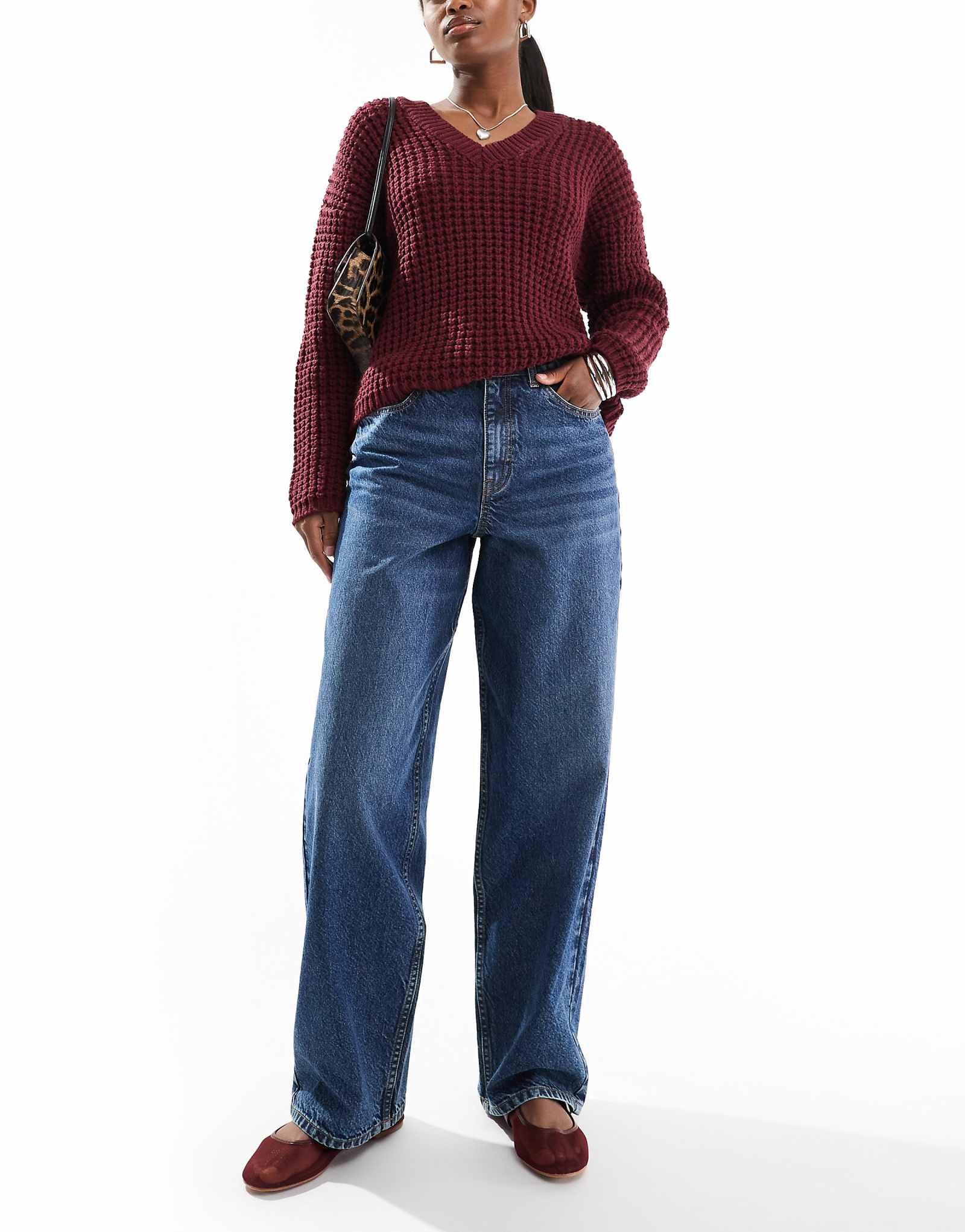 Мешковатые джинсы мисс Селфридж цвета индиго 6390₽