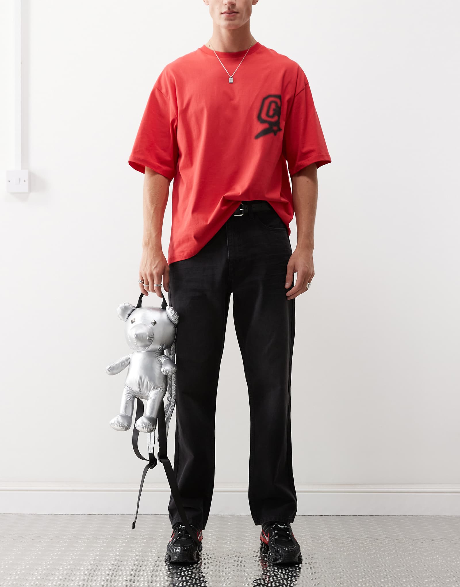 Джинсы прямые COLLUSION X005 черного цвета 8190₽