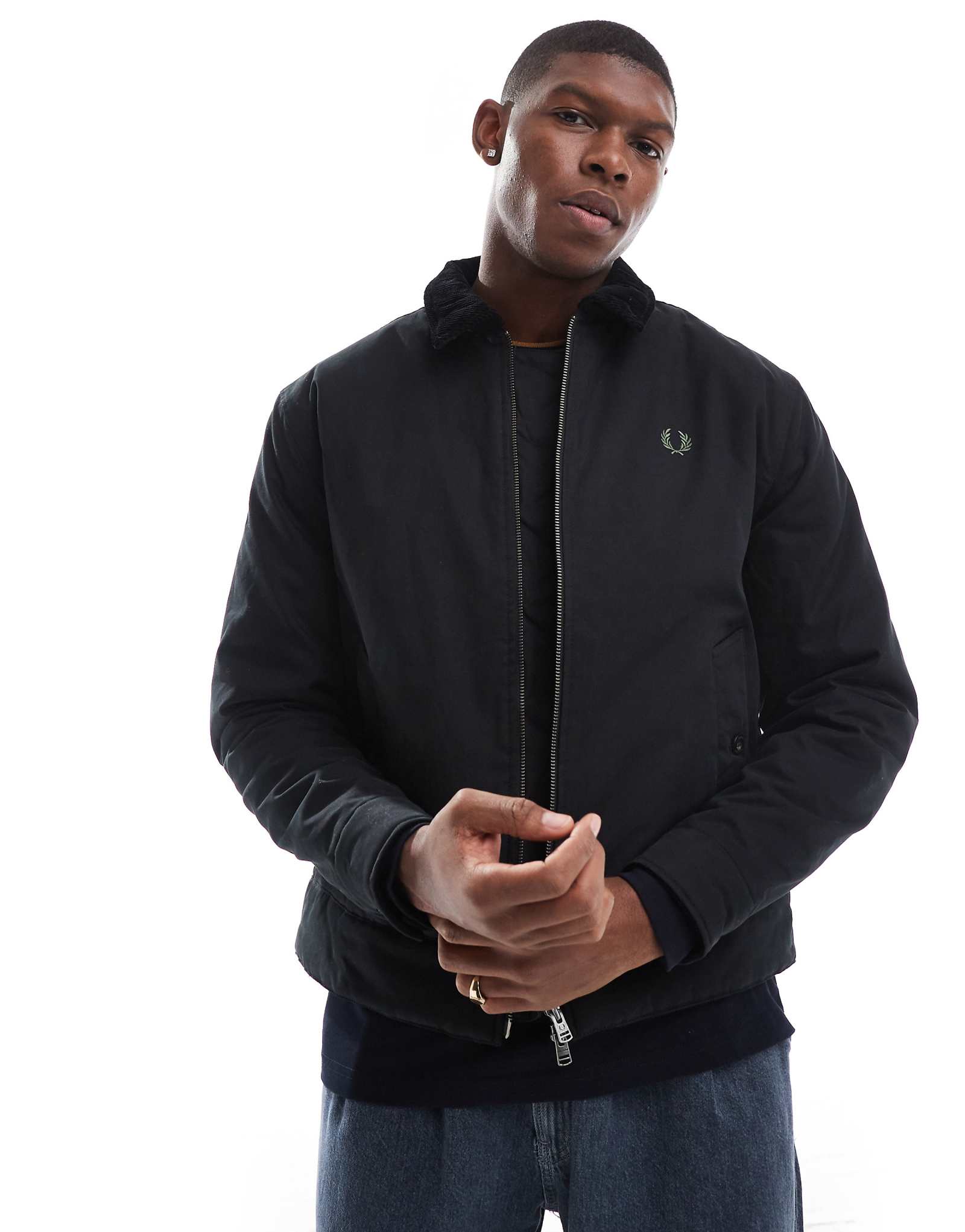 Куртка дальнобойщика Fred Perry caban черного цвета 50290₽