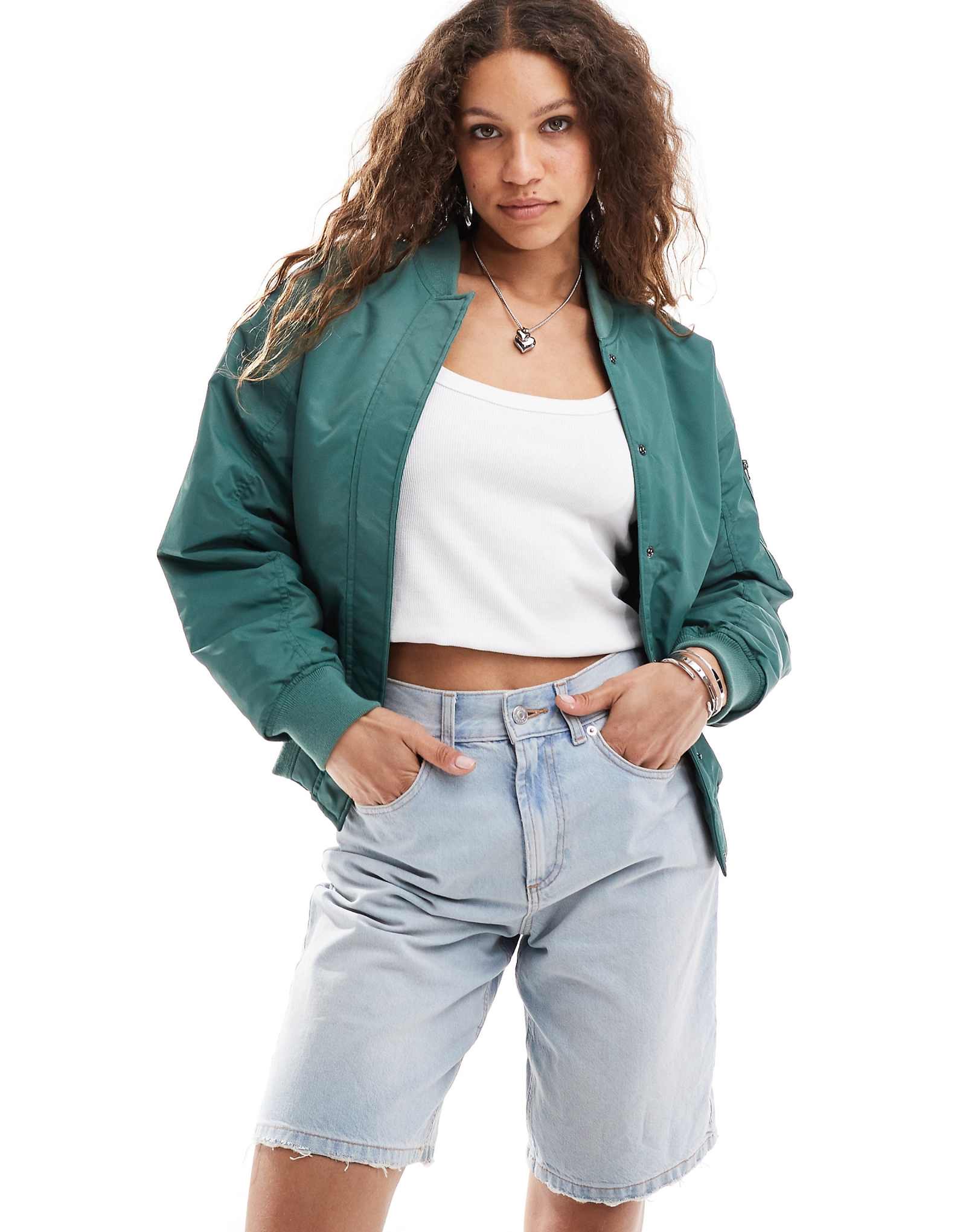 Куртка-бомбер Vans bennett темно-зеленого цвета 9890₽