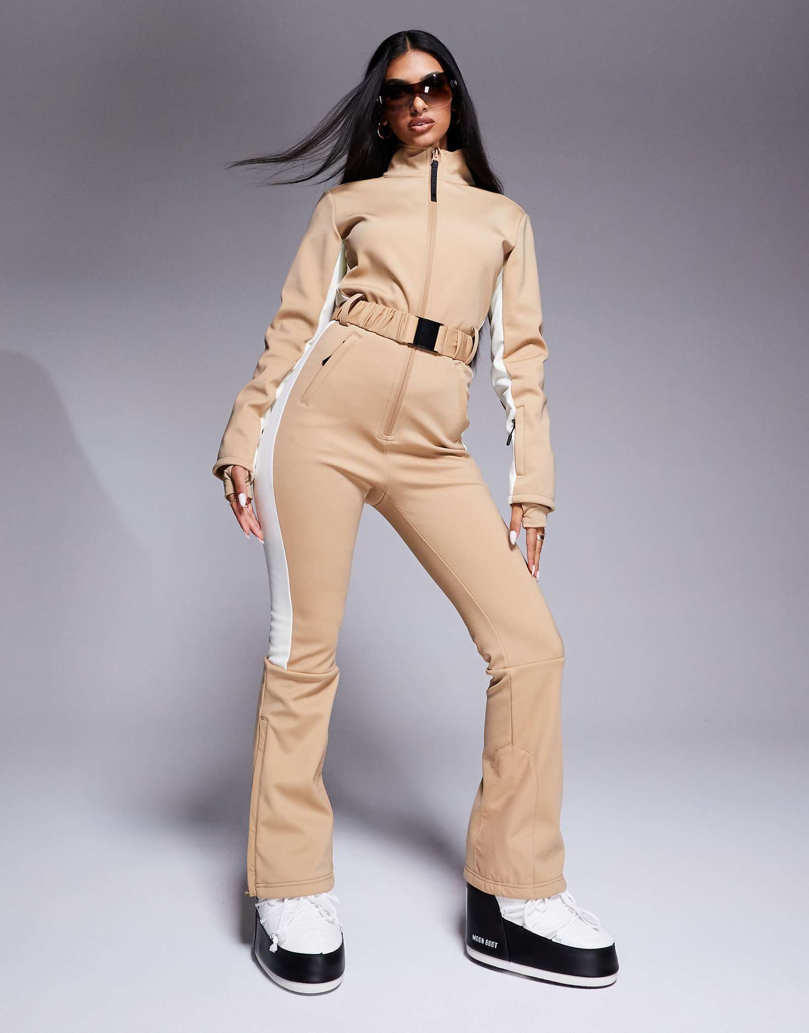 Лыжный костюм с водоотталкивающей изоляцией ASOS 4505 Ski soft shell карамельного цвета 27090₽