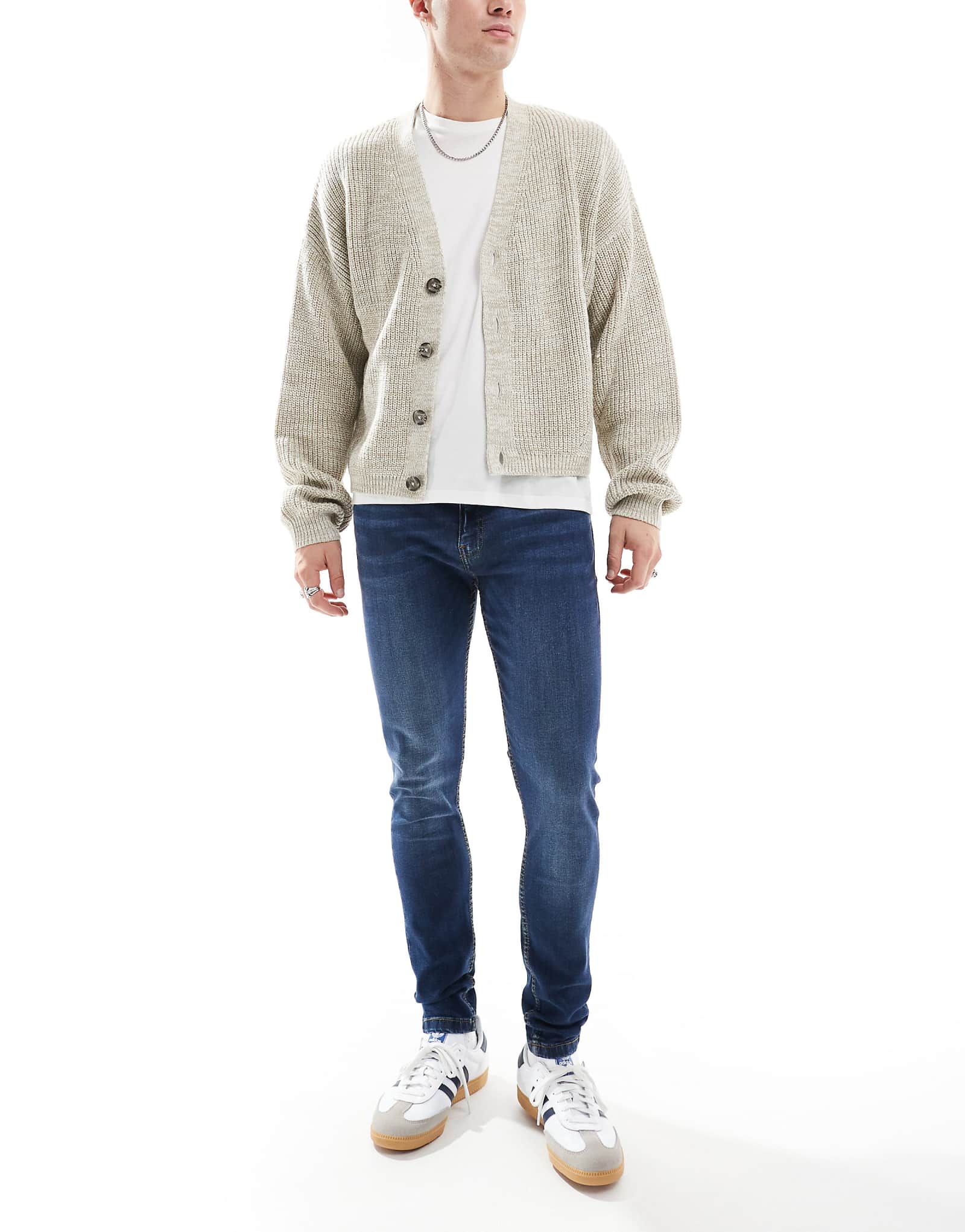 Джинсы-скинни-стрейч DTT цвета индиго