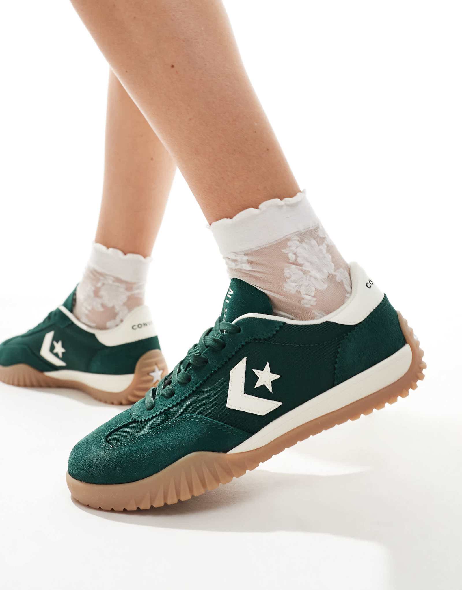 Кроссовки Converse Run Star зеленого цвета 8290₽