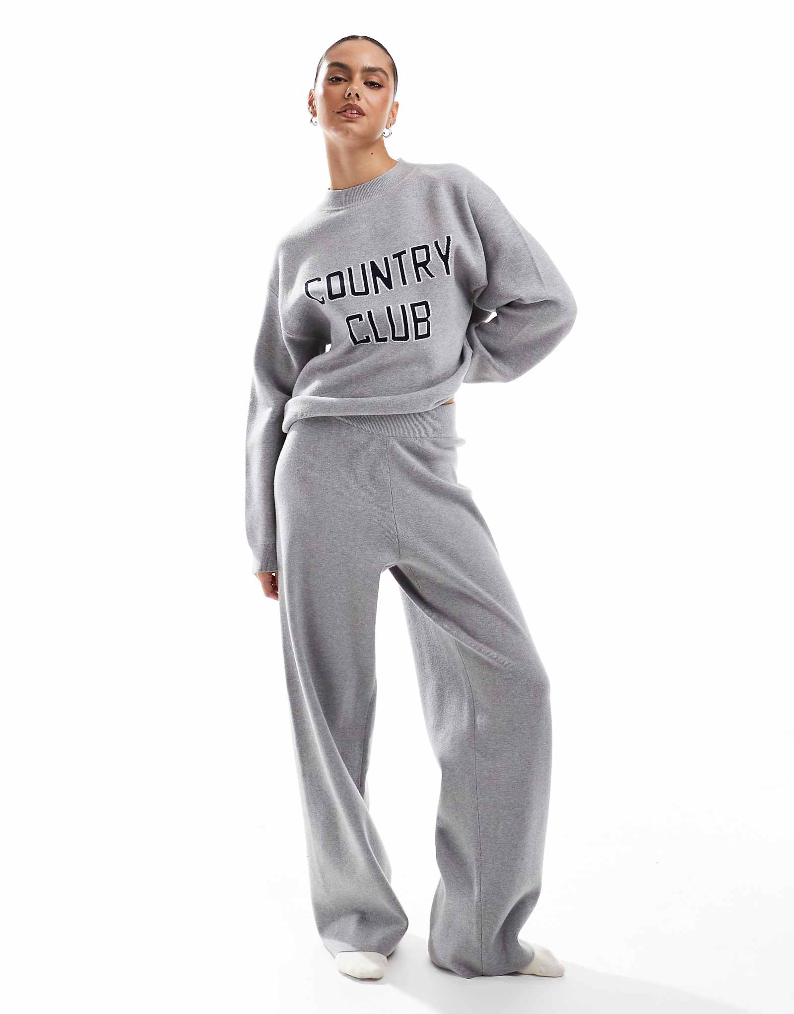 спортивные брюки из жаккардовой вязки 4th -Reckless Avery серого цвета 8190₽